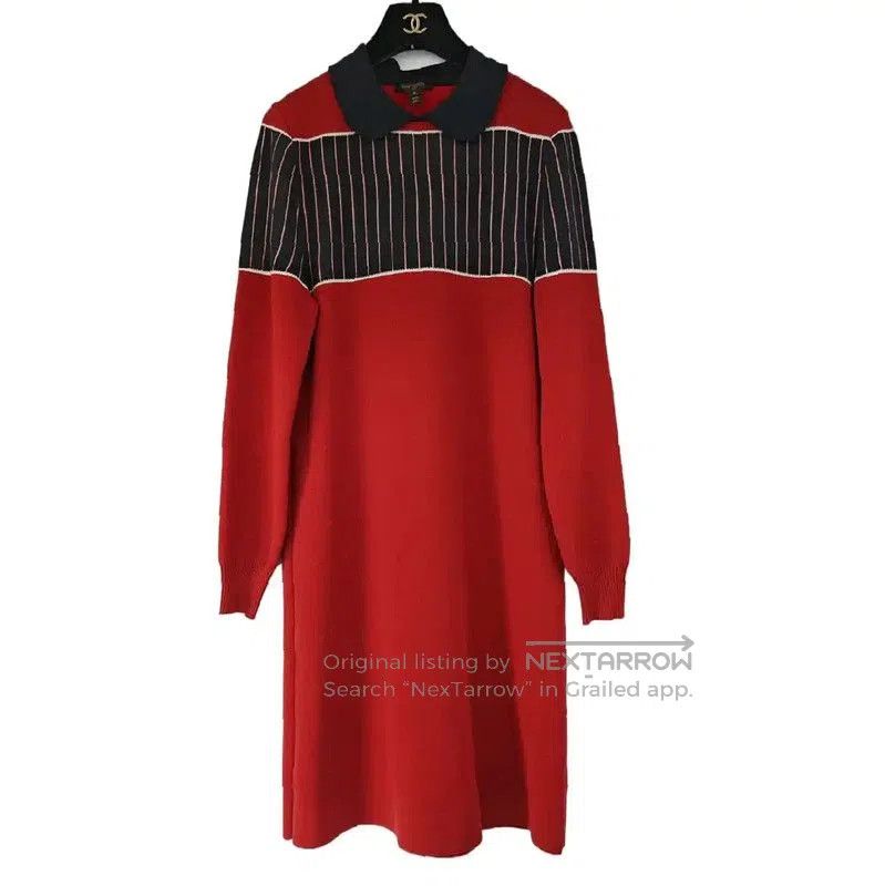 Louis Vuitton Louis Vuitton Red Wool Polka Dot Dress . Size S / US 4 / IT 40 - 1 Thumbnail