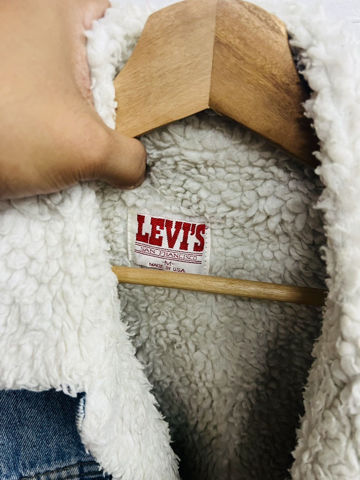 Levi's × Levi's Vintage Clothing × Vintage Vintage 80s Levis Sherpa Lined Trucker Jacket Size US M / EU 48-50 / 2 - 14 Thumbnail