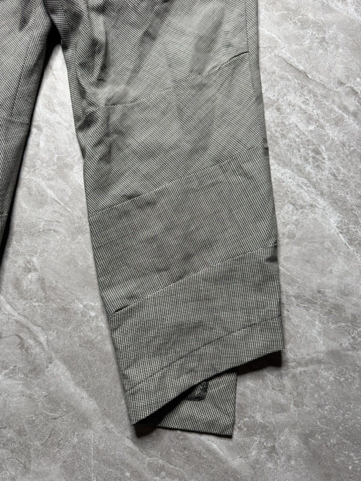CDG by Comme des Garcons CDG CDG Houndstooth Twisted Hem Wool Pants Size US 29 - 2 Thumbnail