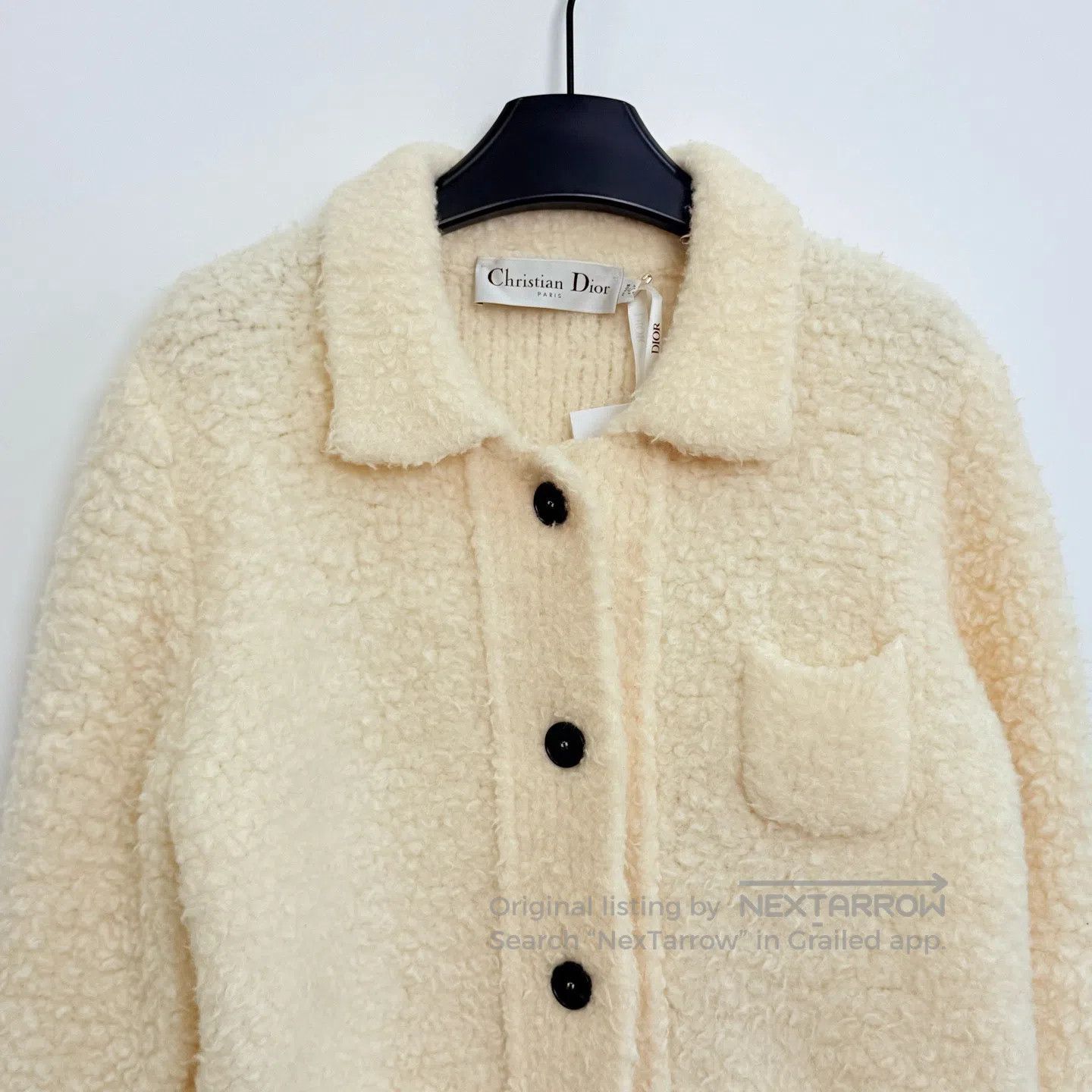 Dior Dior Wool Blend Knitted Pattern Collar Single Breasted Lon Size M / US 6-8 / IT 42-44 - 2 Thumbnail