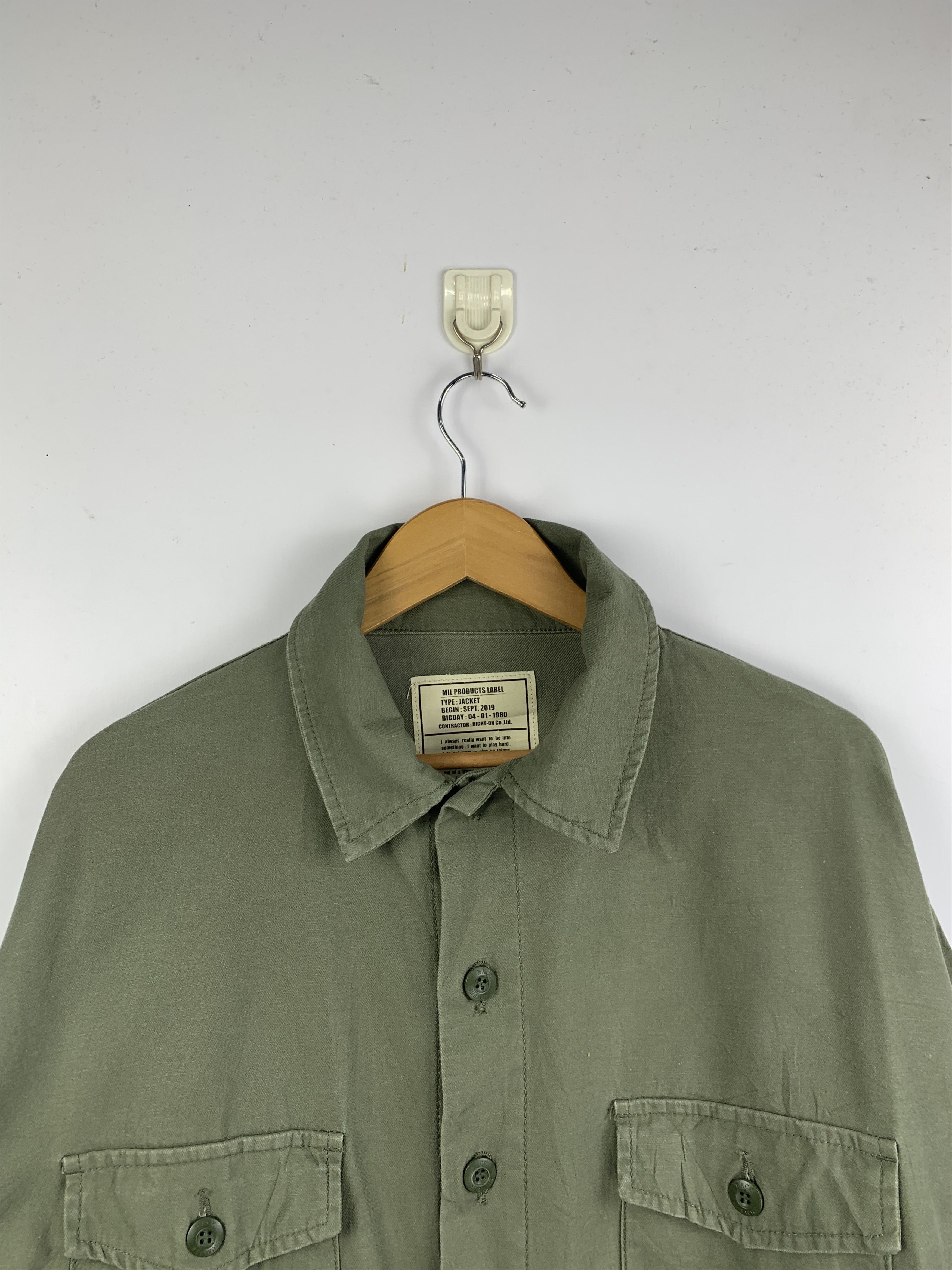 Japanese Brand Vintage Japanese Brand Back Number Military Jacket J1626 Size US L / EU 52-54 / 3 - 2 Thumbnail