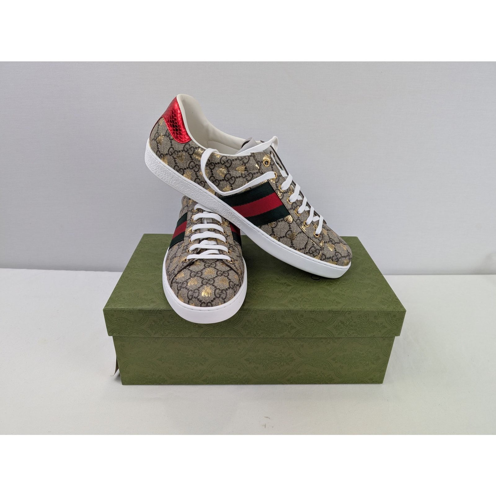 Gucci o1rshd1 Men's Ace GG Supreme sneaker with bees in Multicolor Size US 13 / EU 46 - 17 Thumbnail