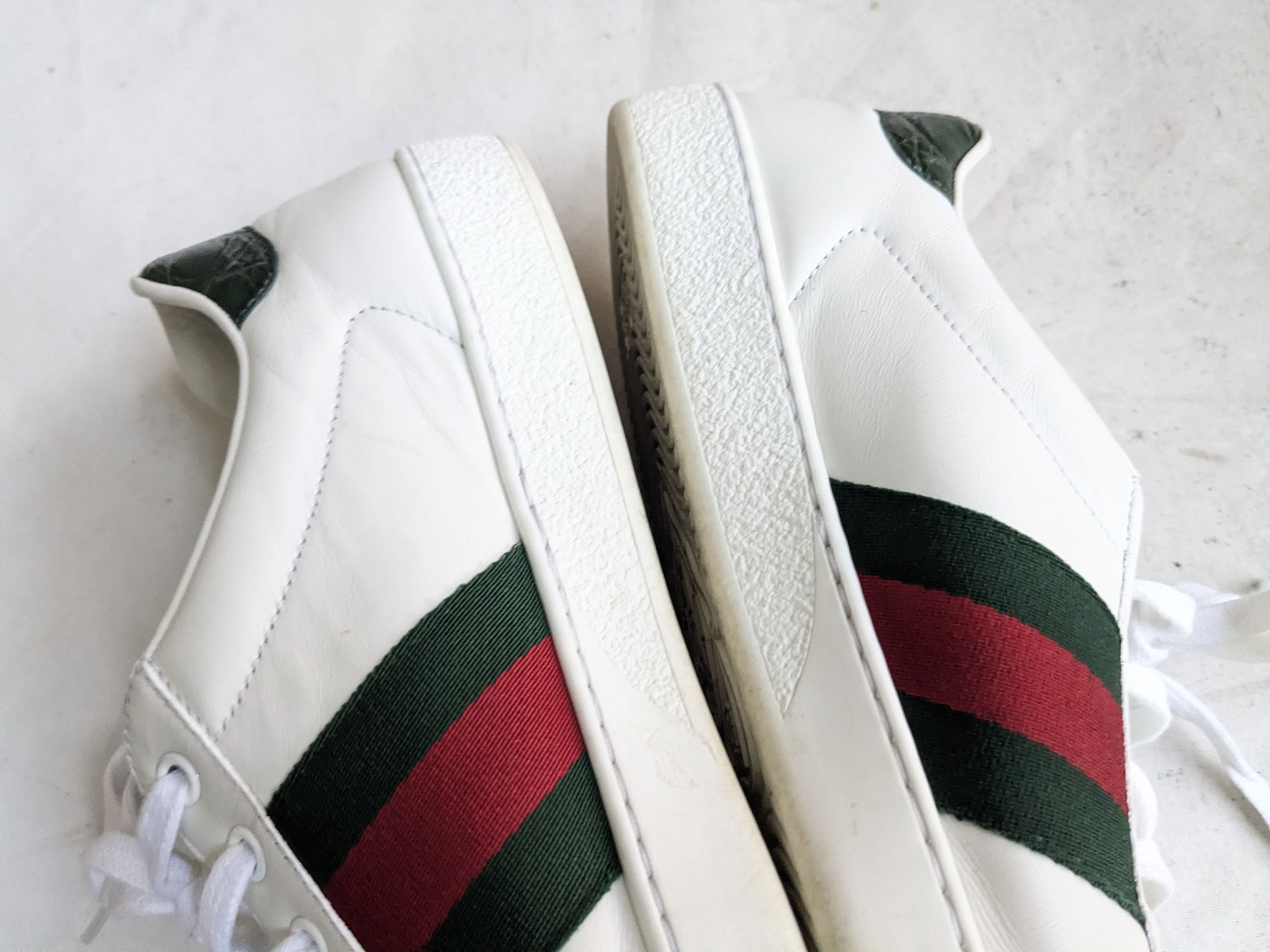 Gucci Gucci Ace White Leather 10 Low Tops Size US 10 / EU 43 - 11 Thumbnail