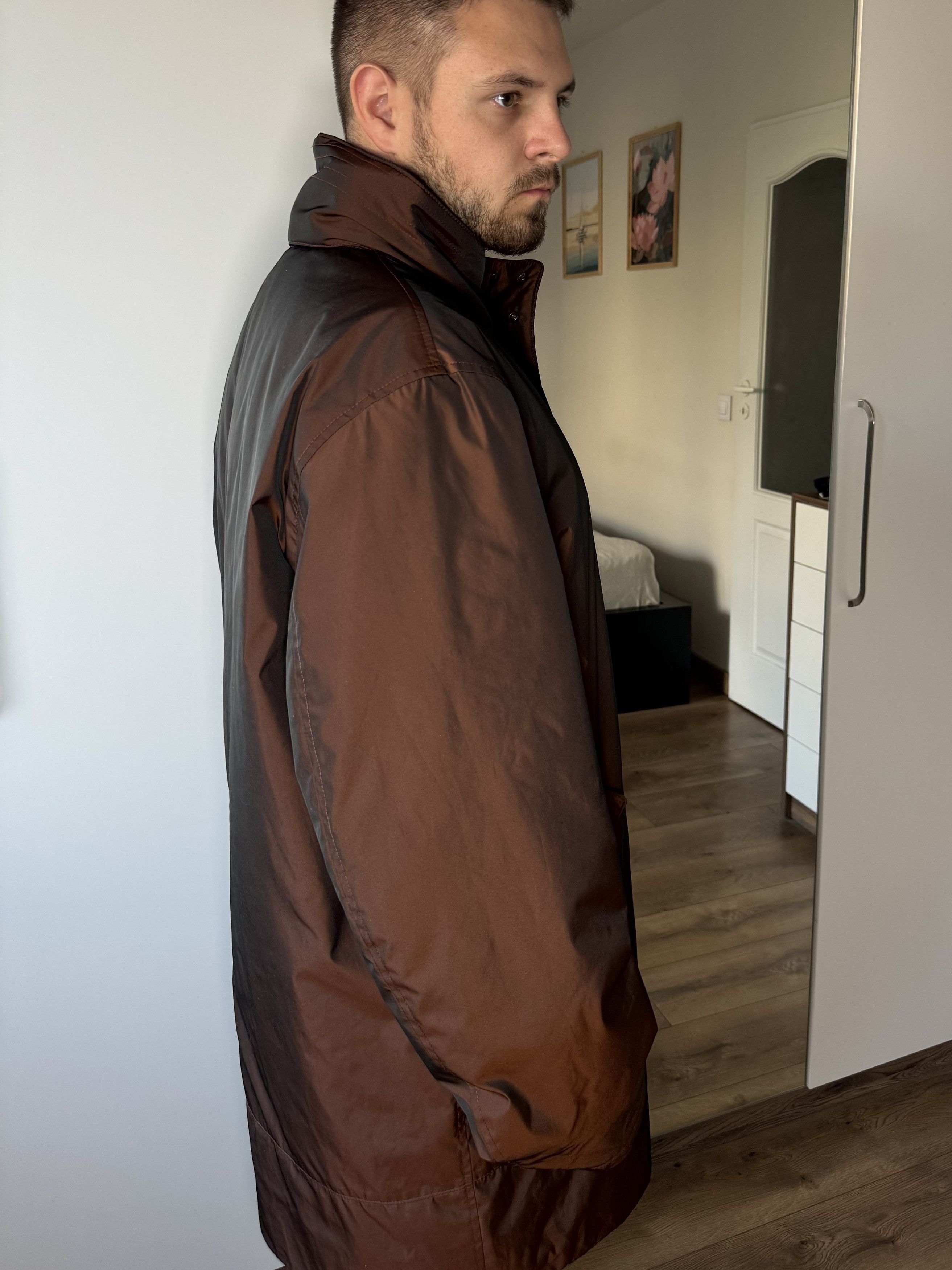 Hugo Boss Hugo Boss OBalt Brown Hooded Nylon Parka Coat Rare Luxury Size US XXL / EU 58 / 5 - 4 Thumbnail