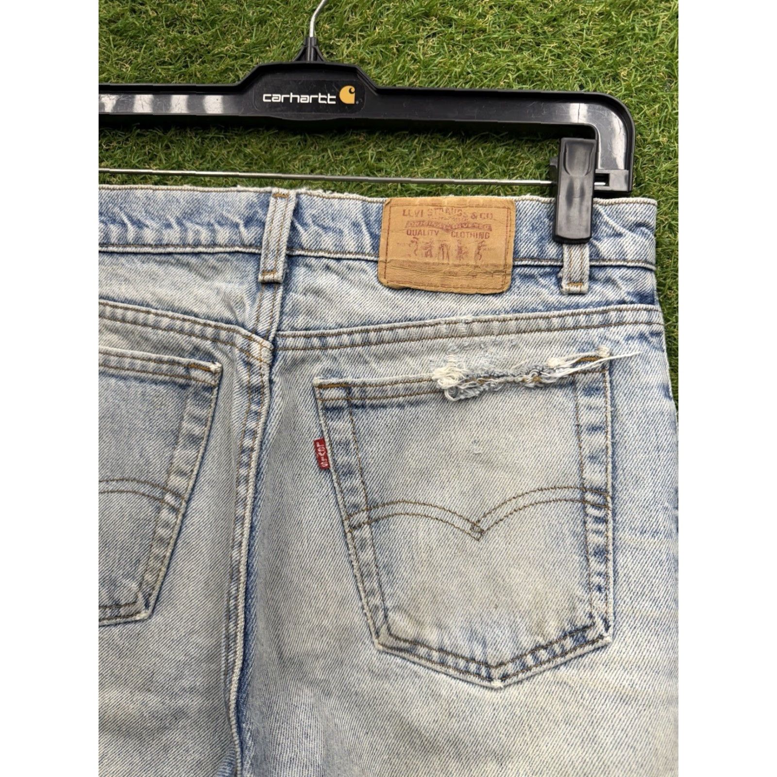 Levi's VINTAGE Levi's Jeans 512 Womens 27x32 USA Made 90s Light Wash Straight Leg Blue Denim 5-Pocket Mens Womens Girls? Size 27" / US 4 / IT 40 - 3 Thumbnail