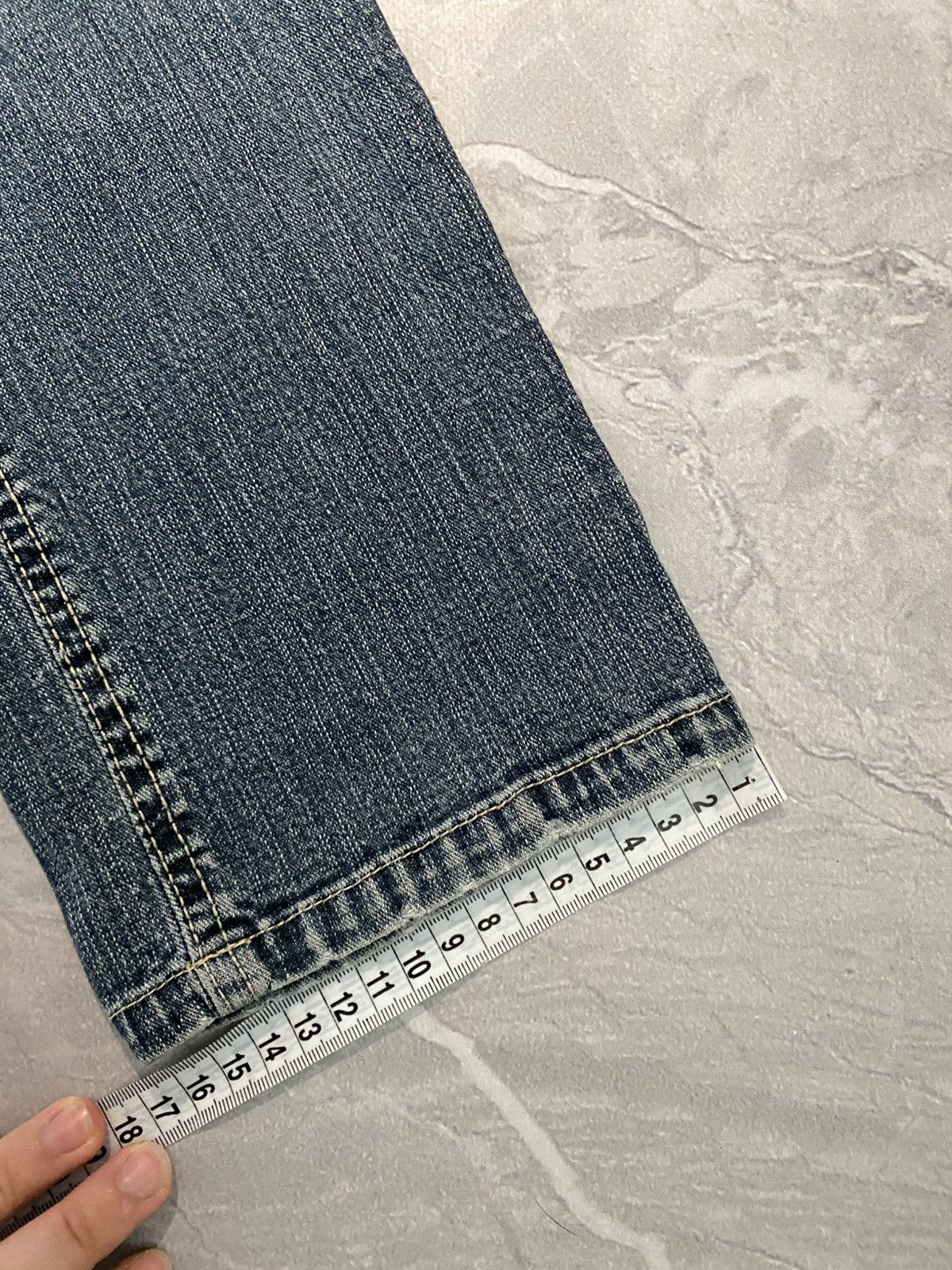 Japanese Brand Rare Washed Distressed Slim Jean / Number Nine Style Size US 33 - 12 Thumbnail