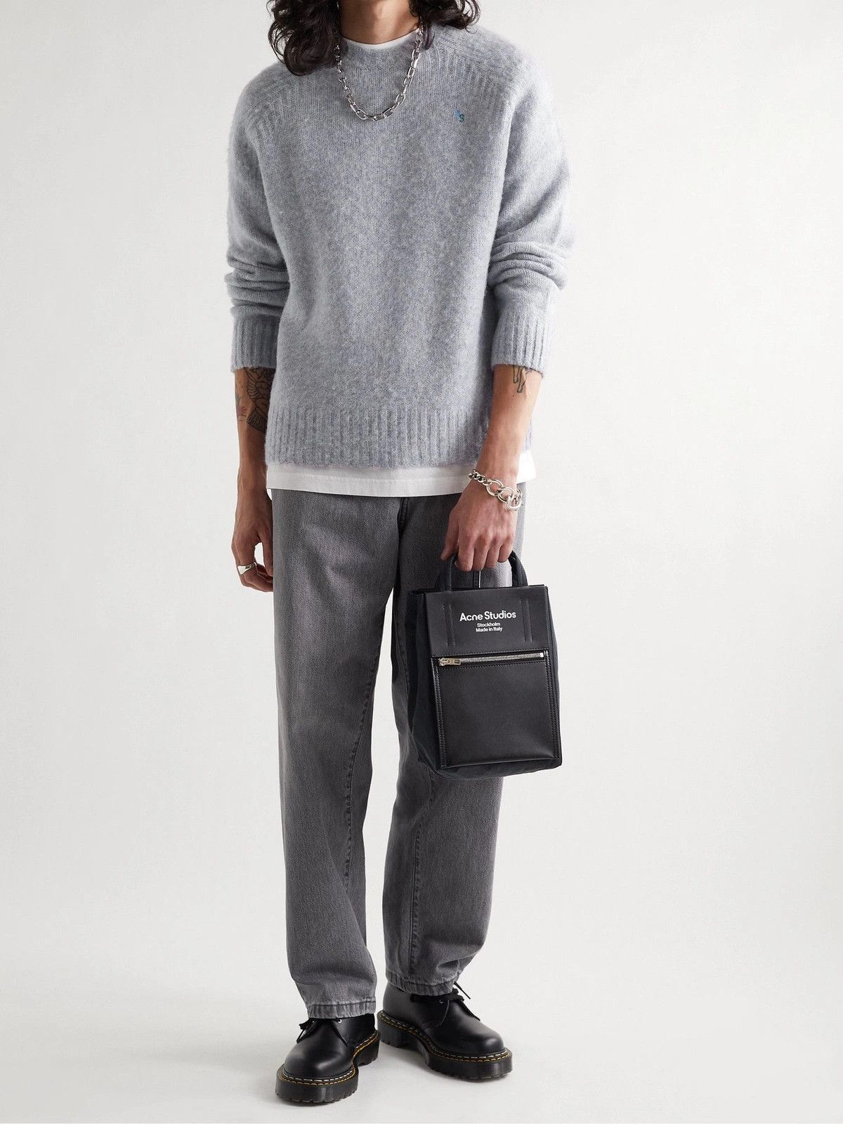 Acne Studios Brushed ​Shetland Wool Sweater - Purple Thistle Size US L / EU 52-54 / 3 - 2 Thumbnail