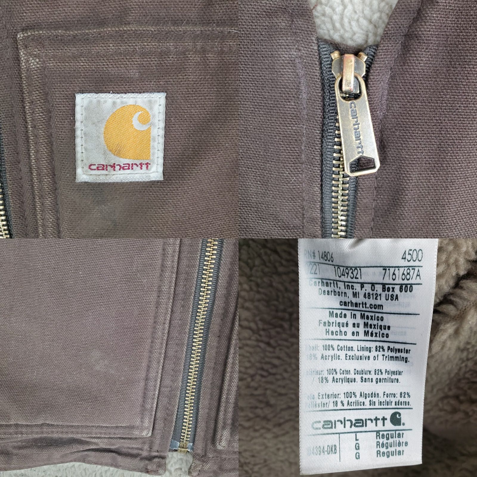Carhartt Carhartt Large Brown Mens Vest - Sherpa Lining - Full Zip Size US L / EU 52-54 / 3 - 9 Thumbnail