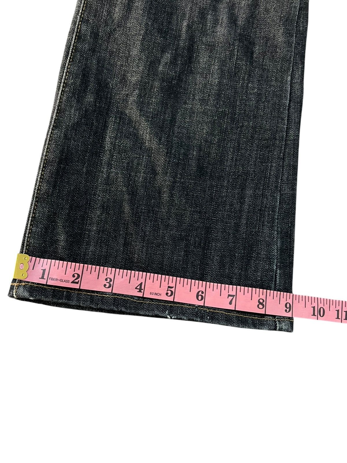 If Six Was Nine × Le Grande Bleu (L.G.B.) × Uniqlo 💥FLARE💥VINTAGE UNIQLO BLACK FLARE DENIM Size US 28 / EU 44 - 11 Thumbnail