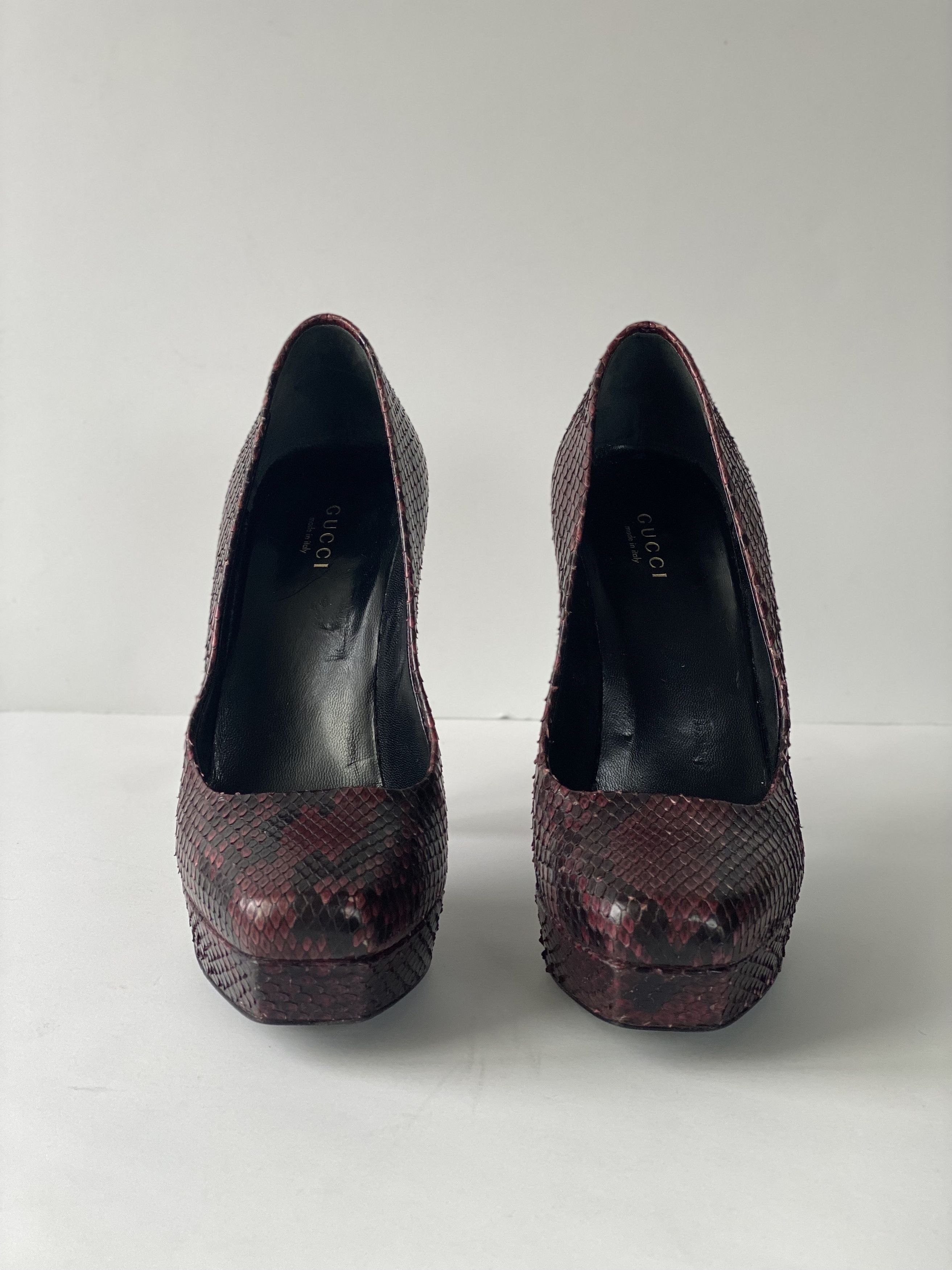 Gucci Gucci Snake Print Leather Pumps Size US 7.5 / IT 37.5 - 2 Thumbnail