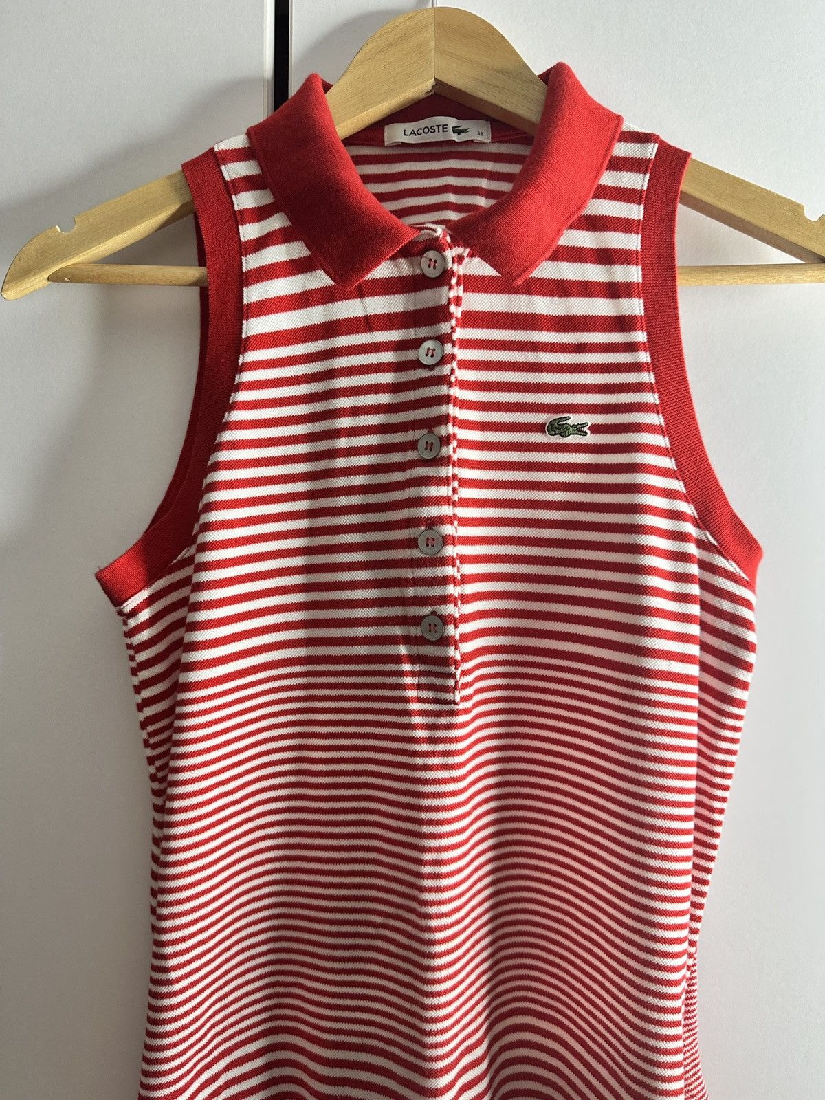 Lacoste Lacoste Striped red Tennis Sleeveless Dress Girls Size S / US 4 / IT 40 - 2 Thumbnail