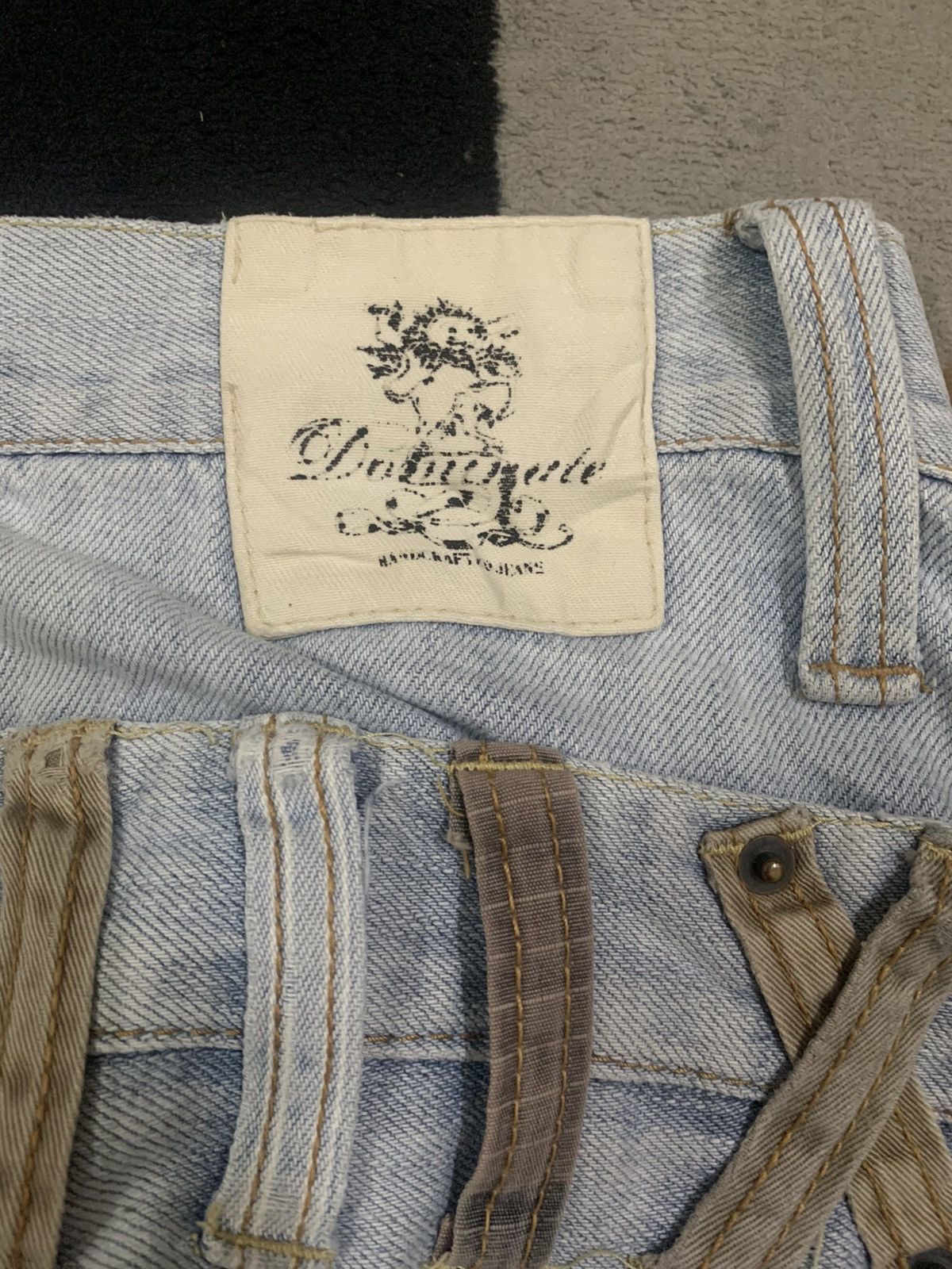 If Six Was Nine Vintage Japanese Handcrafted Double Waist Punk Style Jeans Size US 30 / EU 46 - 16 Thumbnail