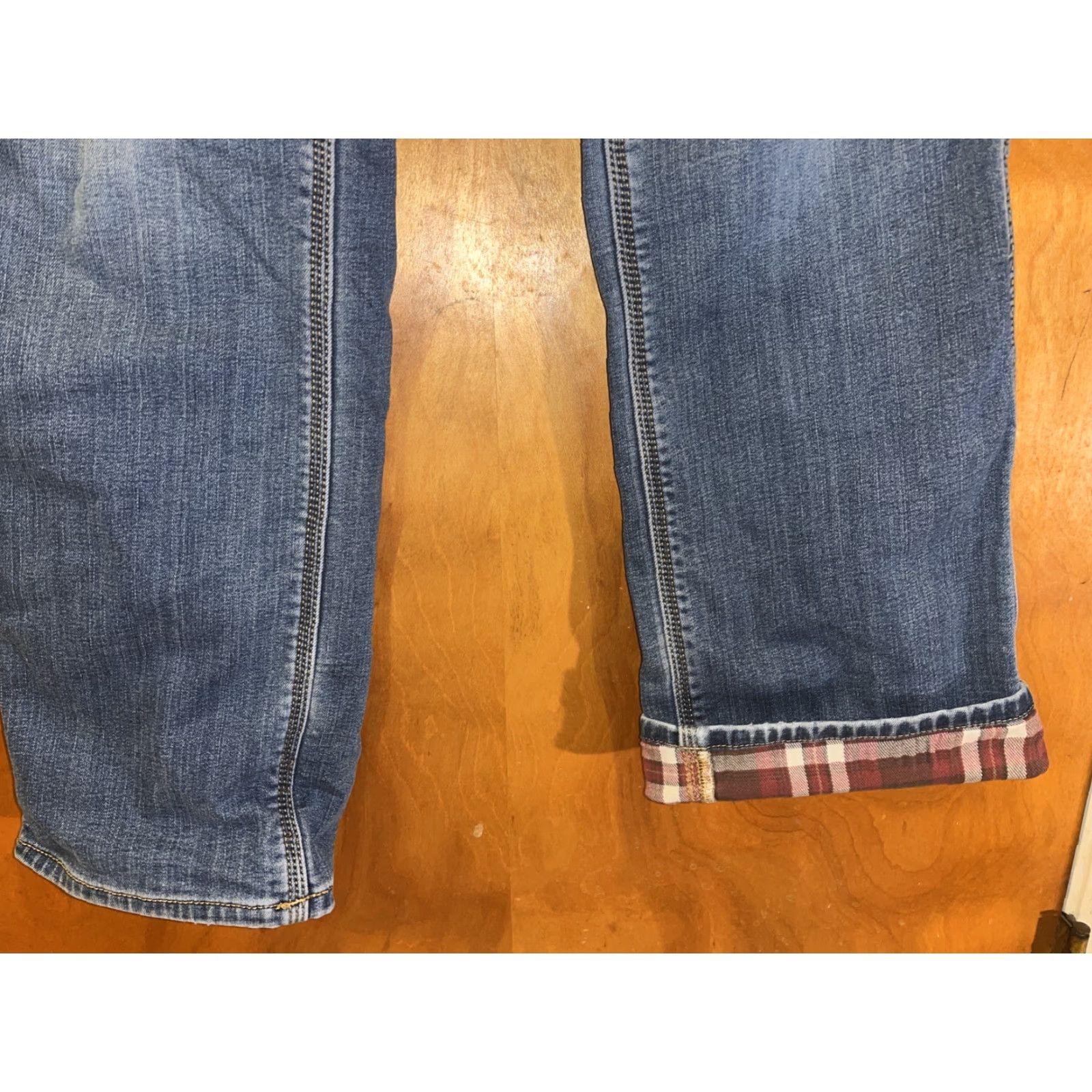 Carhartt Carhartt Women's Jean Pants Size 10 Relaxed Fit Flannel Lined Straight Leg Blue Denim Outdoor Hiking Camping Size 32" / US 10 / IT 46 - 6 Thumbnail