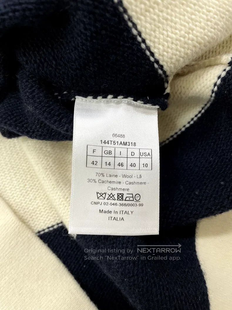 Dior Dior Black and white striped navy collar letter sleeveless Size M / US 6-8 / IT 42-44 - 4 Thumbnail