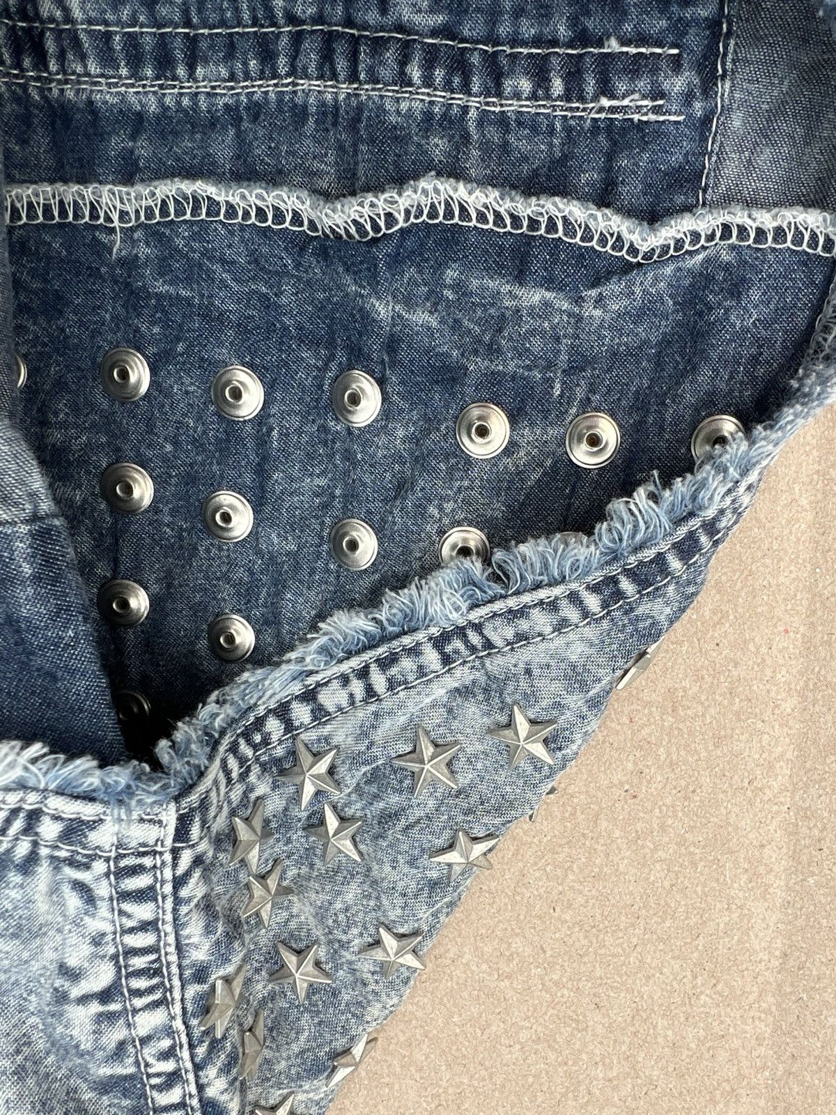 Japanese Brand GLAD NEWS Studded Denim Vest Size US L / EU 52-54 / 3 - 6 Thumbnail