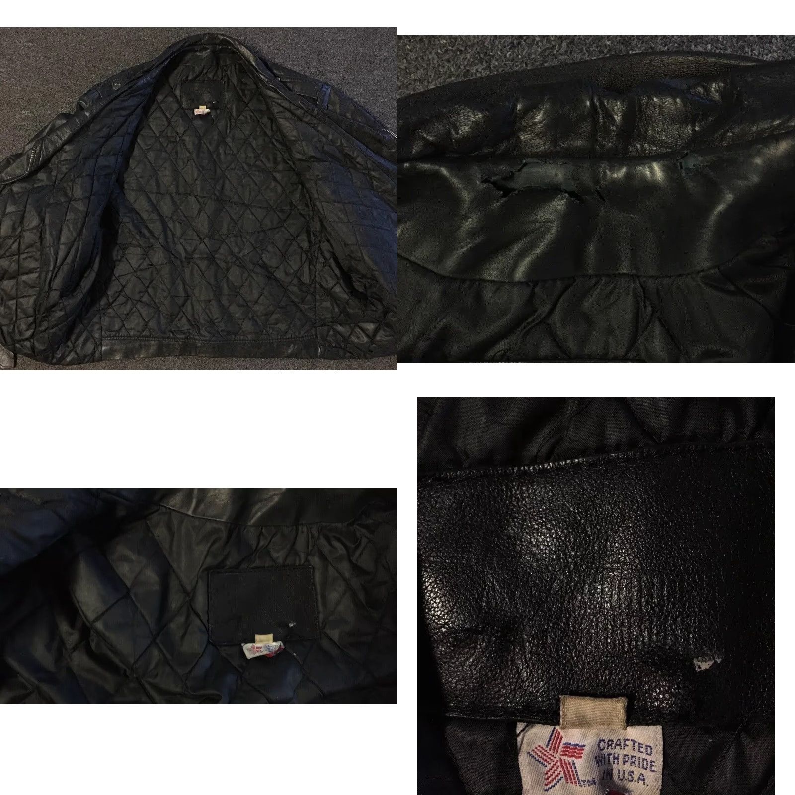 Vintage VINTAGE Cafe Racer Leather Motorcycle Jacket 48 Mens Black Scovill Zipper 60s 70s Bomber Grunge Punk USA USA Size US M / EU 48-50 / 2 - 10 Thumbnail