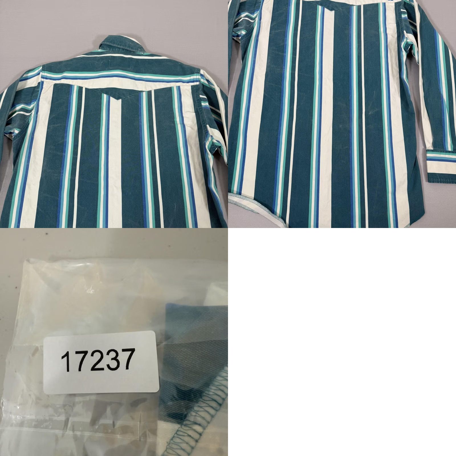 Wrangler VINTAGE Wrangler Shirt Men Medium Brushpopper Stripe Western Pearl Snap 90s Work Size US M / EU 48-50 / 2 - 9 Thumbnail
