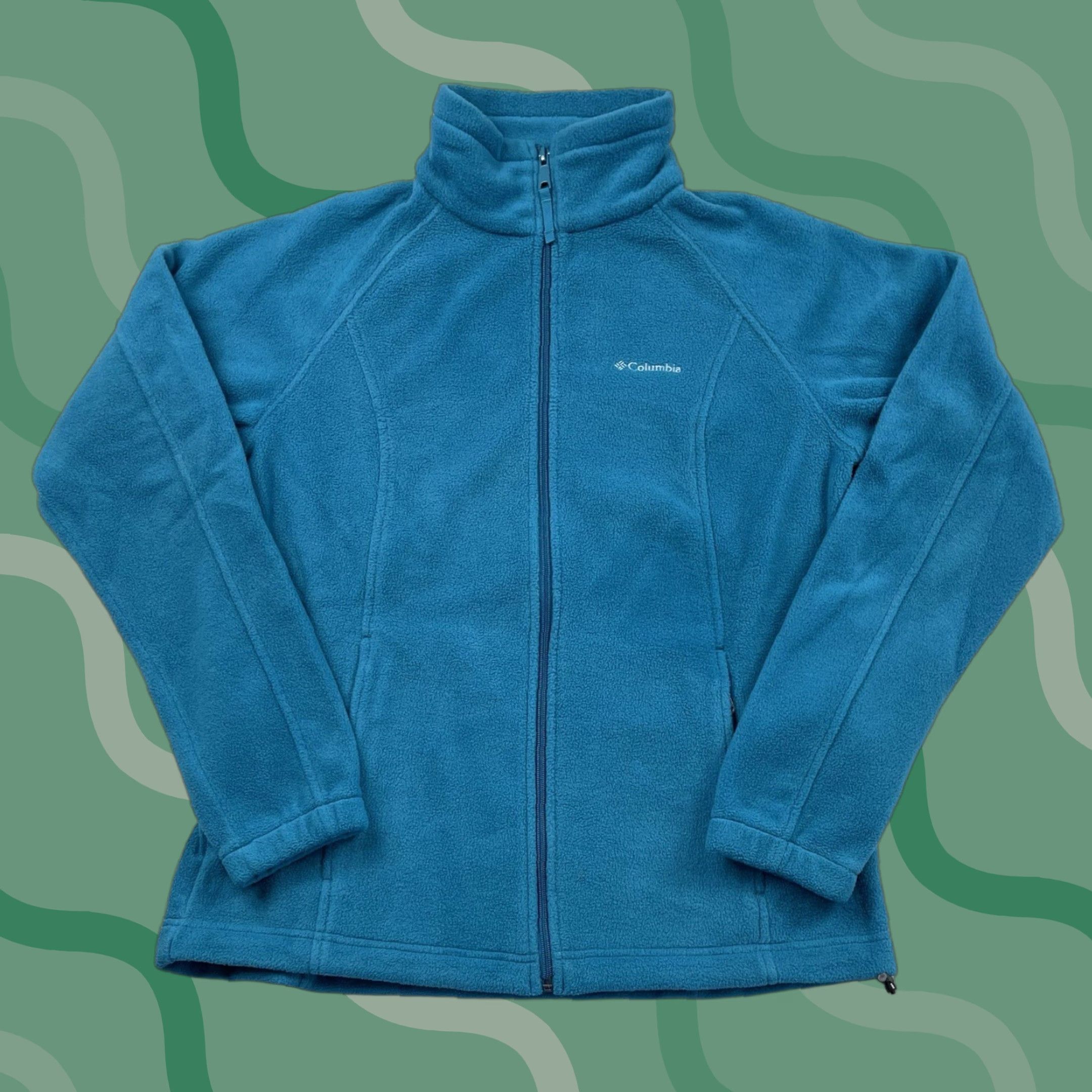 Altea Columbia Fleece Jacket Women’s L Blue Full Zip Ski Pockets Teal 90s Outdoor Casual Winter Men? Women? Size L / US 10 / IT 46 - 1 Thumbnail