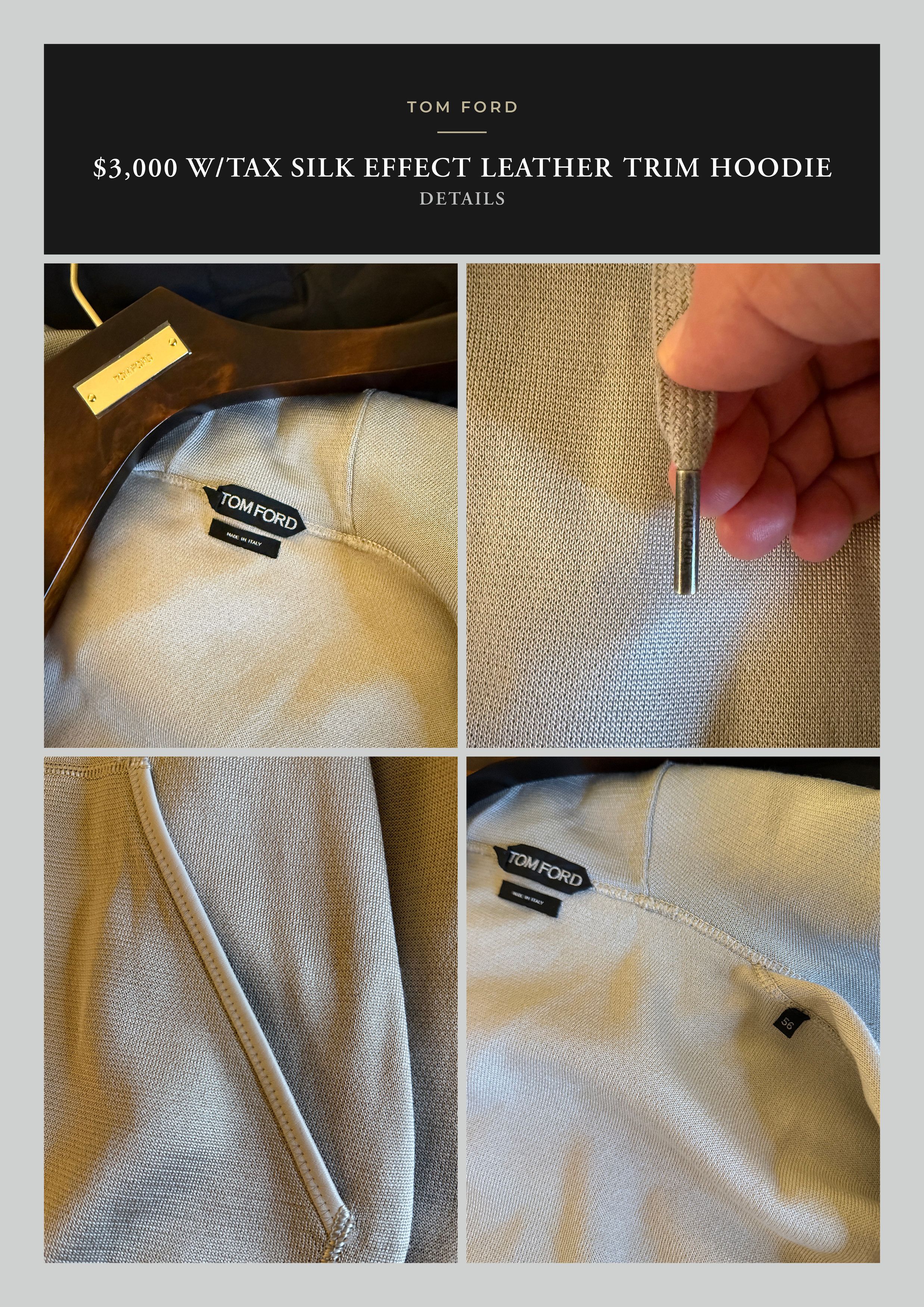 Tom Ford Best Dressed $3K w/Tax TOM FORD Silk Effect Leather Accents Size US XL / EU 56 / 4 - 24 Thumbnail