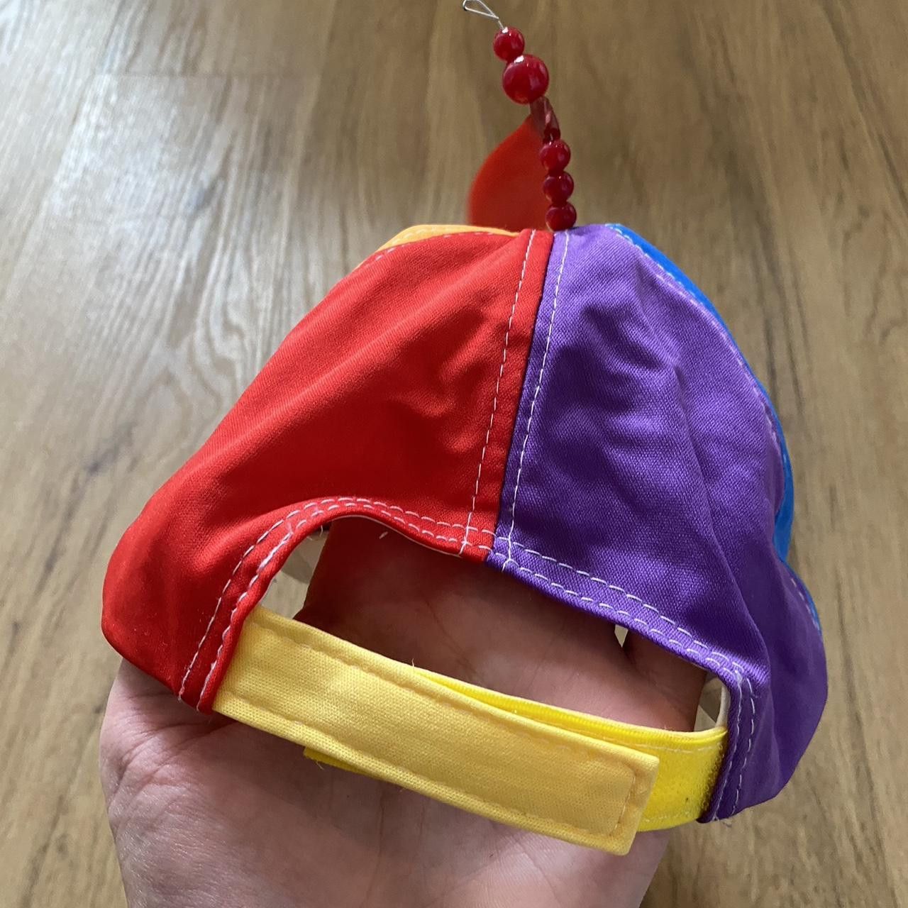 Other Rainbow striped baseball cap with red accents Size ONE SIZE - 3 Thumbnail