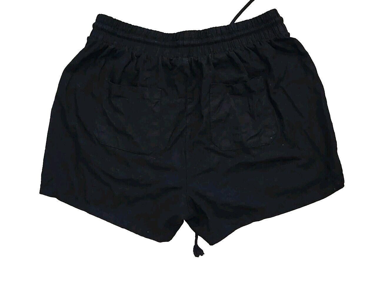 Torrid Torrid Linen Blend Shorts 00 Large Black Pockets Drawstring Size 36" / US 14 / IT 50 - 3 Thumbnail