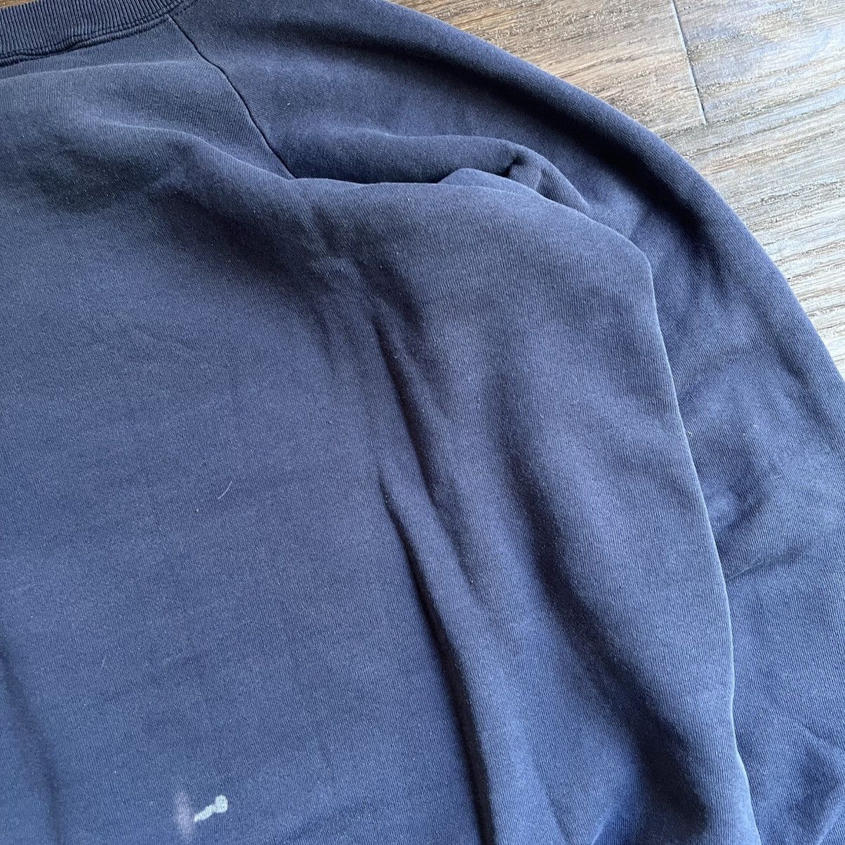 Fruit Of The Loom Sunfaded Blue Raglan Crewneck 1990s Trashed/Stains Size US XL / EU 56 / 4 - 8 Thumbnail