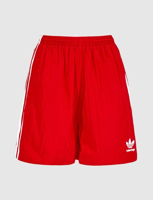 Adidas × Balenciaga o1mt1gz0724 Tracksuit Shorts in Red/White Size 25" / US 0 / IT 36 - 1 Thumbnail