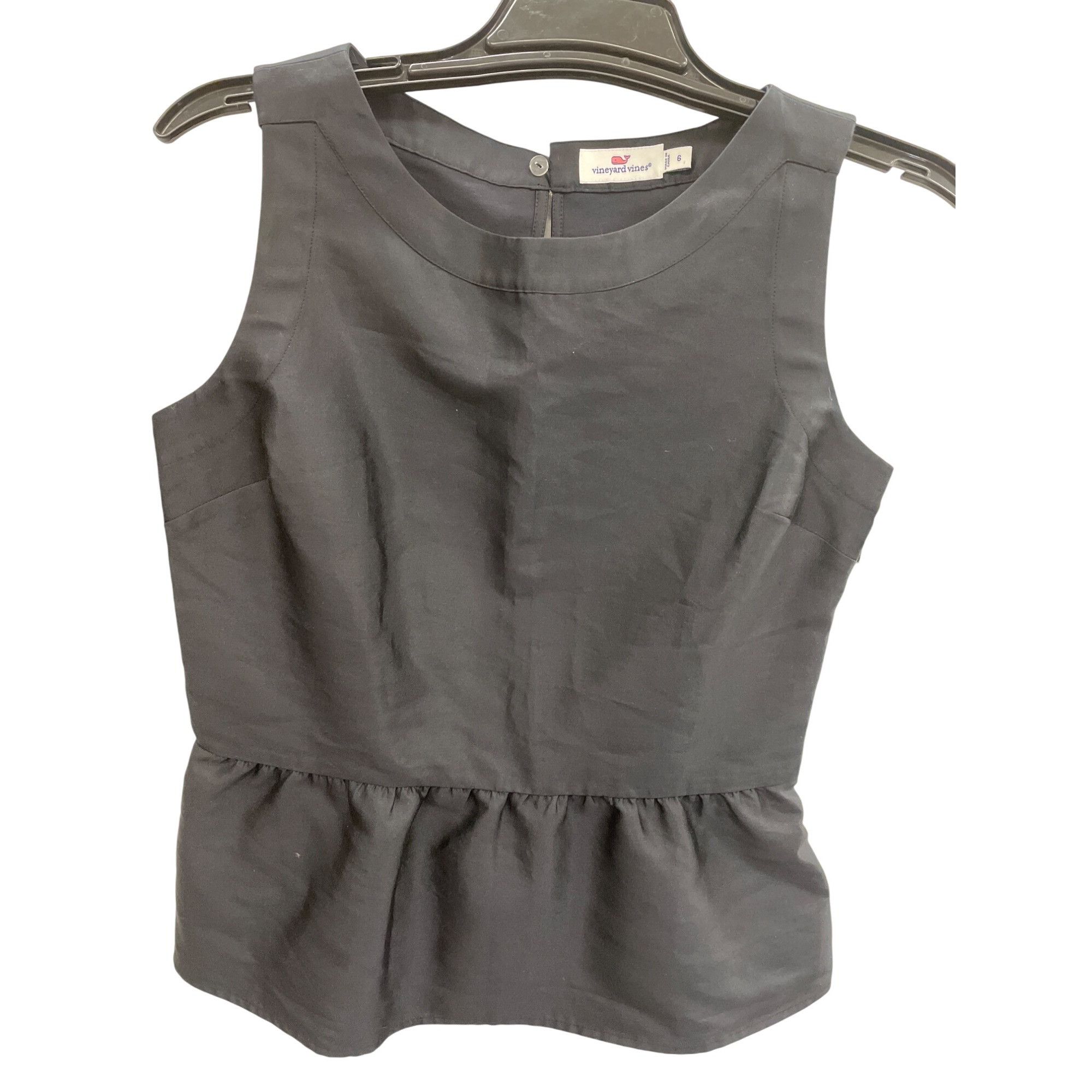 Vineyard Vines Vineyard Vines Womens black cotton silk Sleeveless Top Size Size M / US 6-8 / IT 42-44 - 1 Thumbnail