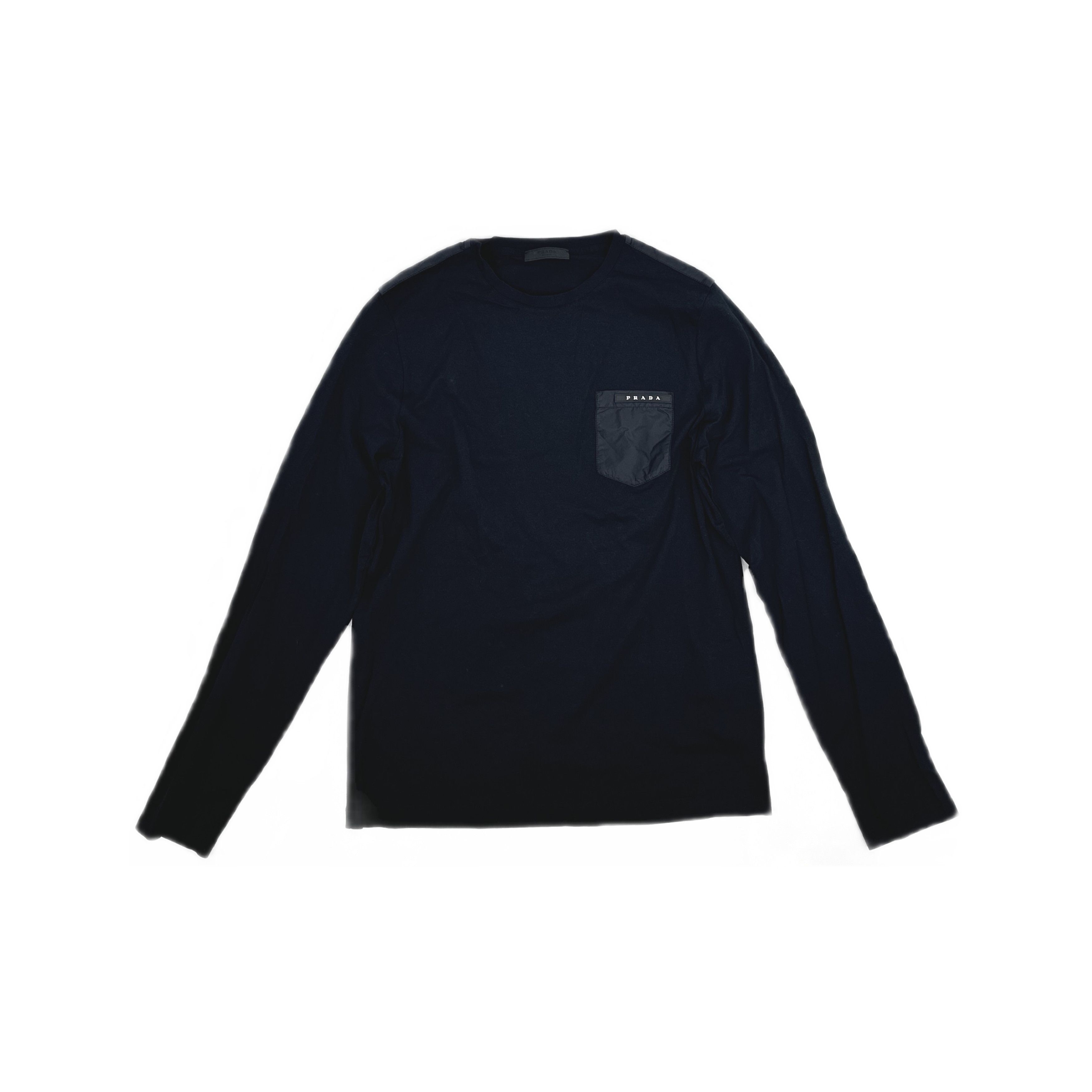 Prada Prada Black Chest Pocket Long Sleeve T-Shirt Size M Size US M / EU 48-50 / 2 - 1 Thumbnail