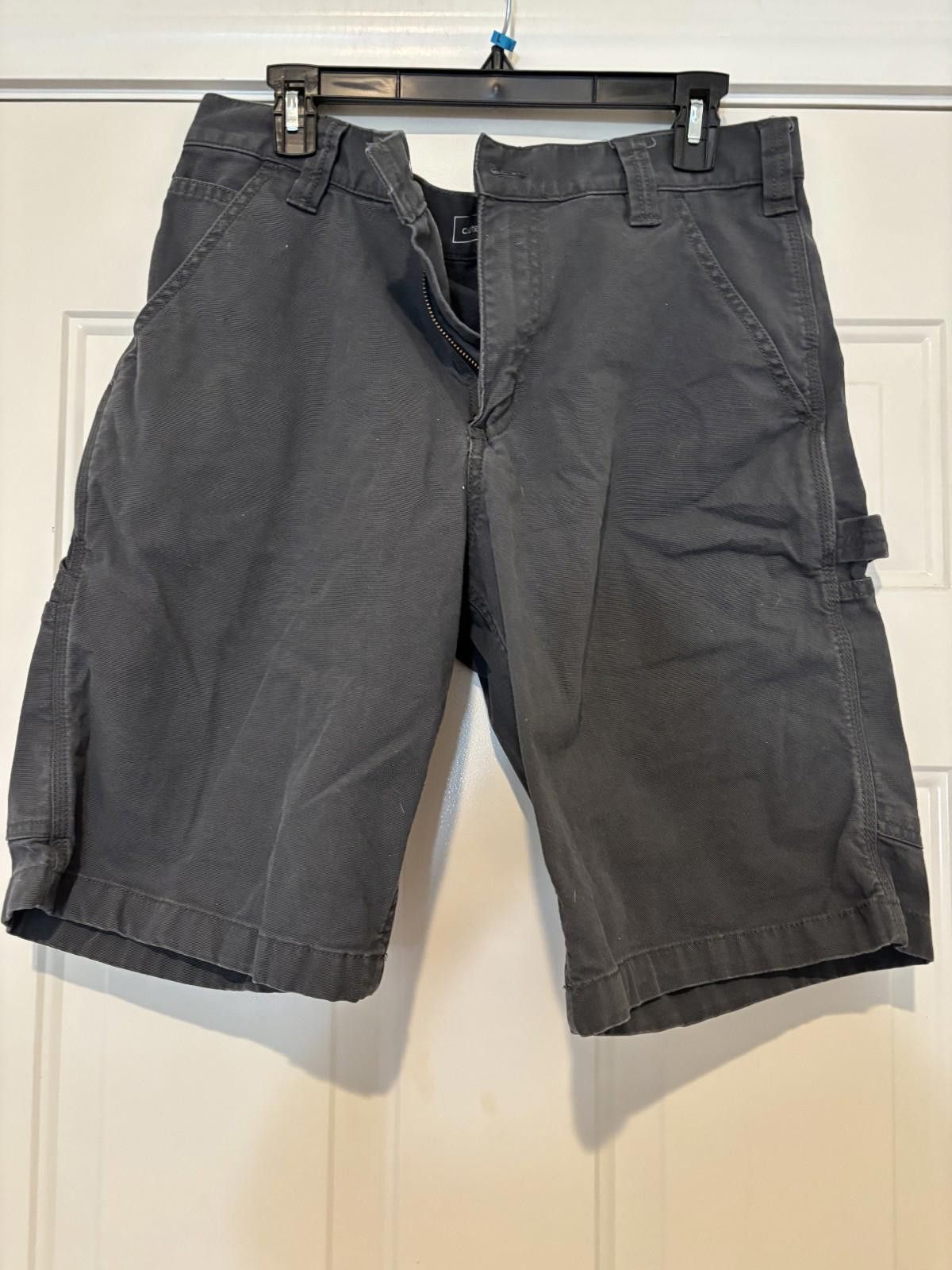 Carhartt Women's Carhart sz 33x11 long grey painters shorts #597 Size 33" - 1 Thumbnail