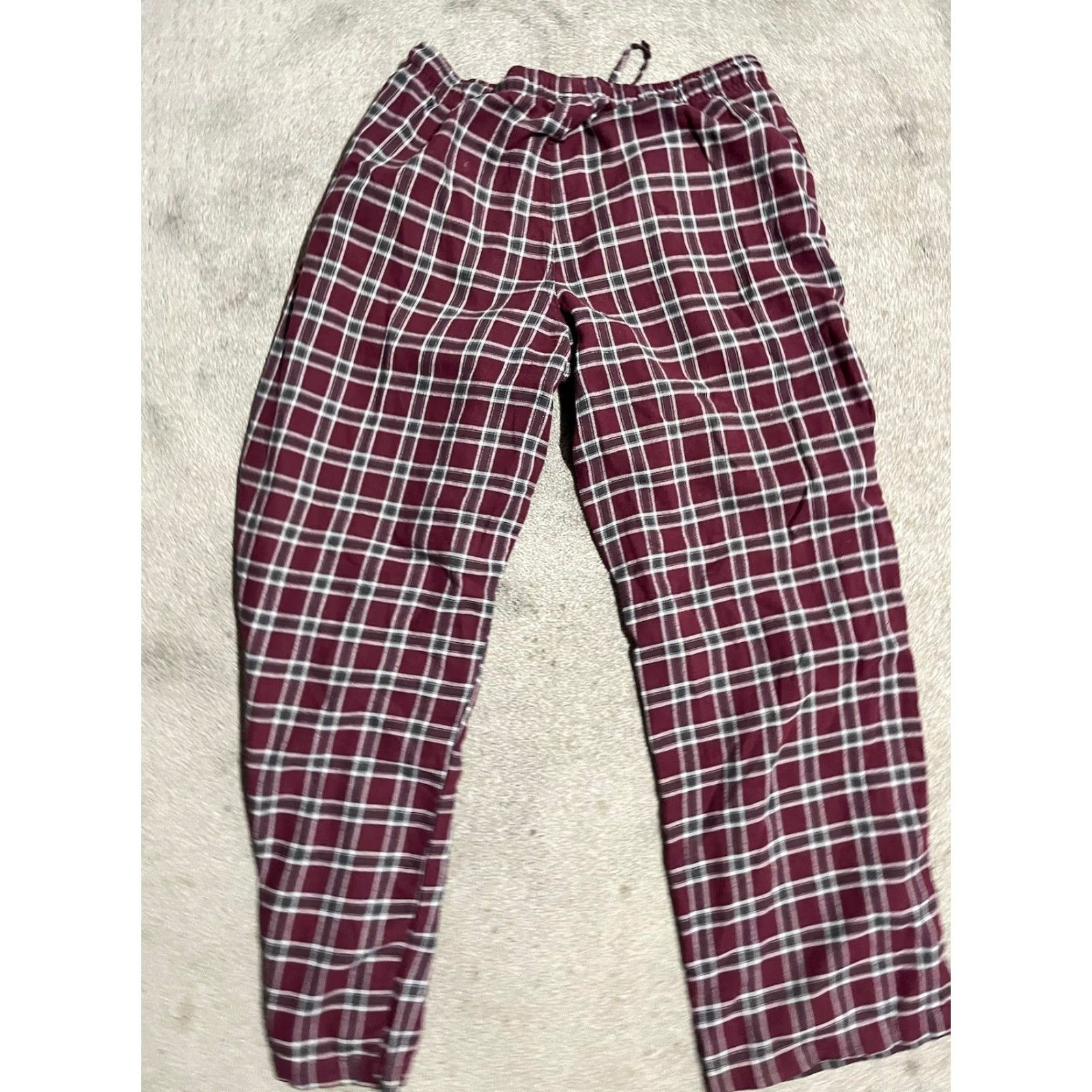 Croft & Barrow Croft & Barrow Mens Lounge Pants Maroon Plaid Size L Size US 33 - 4 Thumbnail