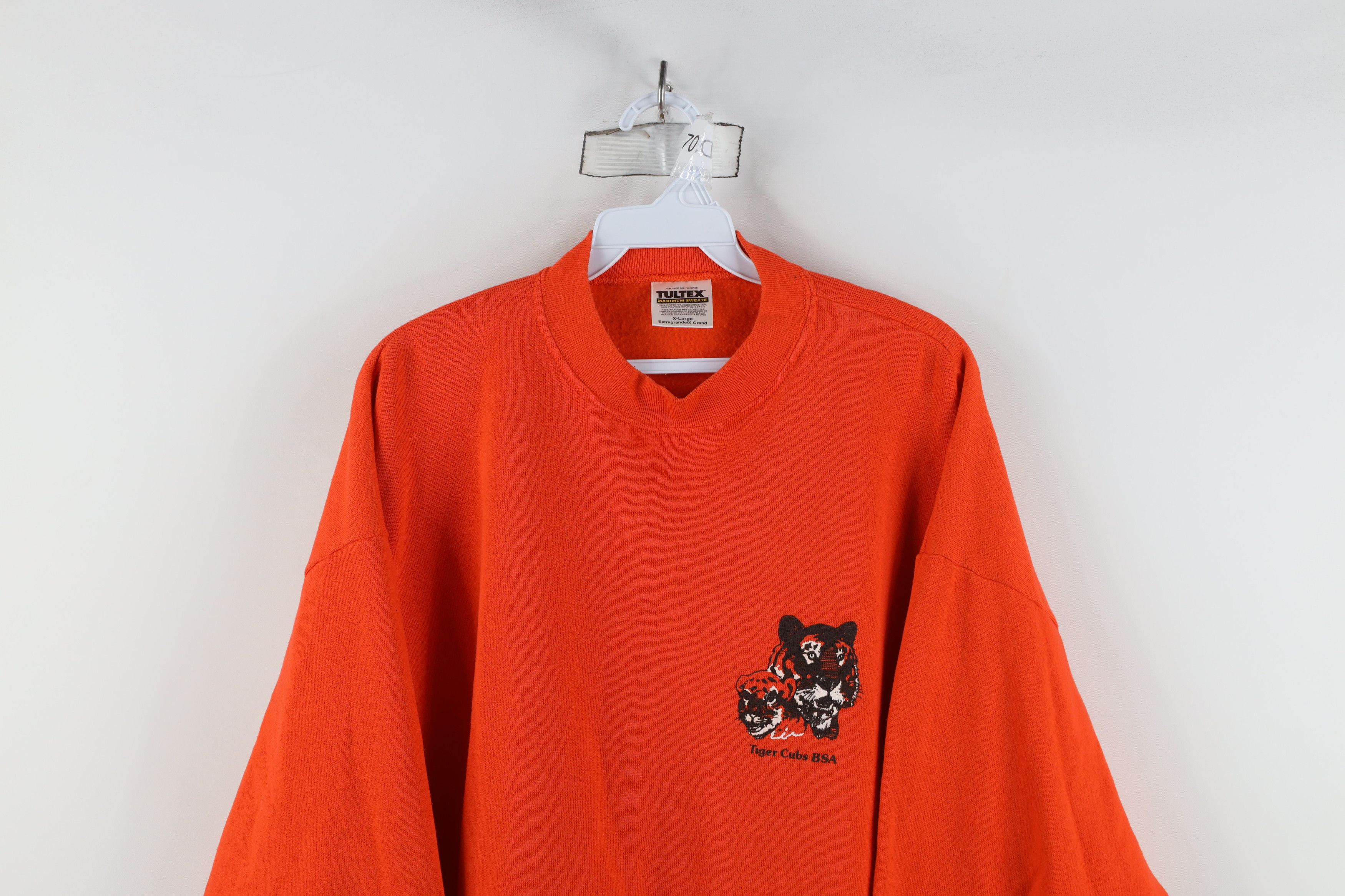 Vintage Vintage 90s BSA Boy Scouts of America Sweatshirt Orange USA Size US XL / EU 56 / 4 - 2 Thumbnail