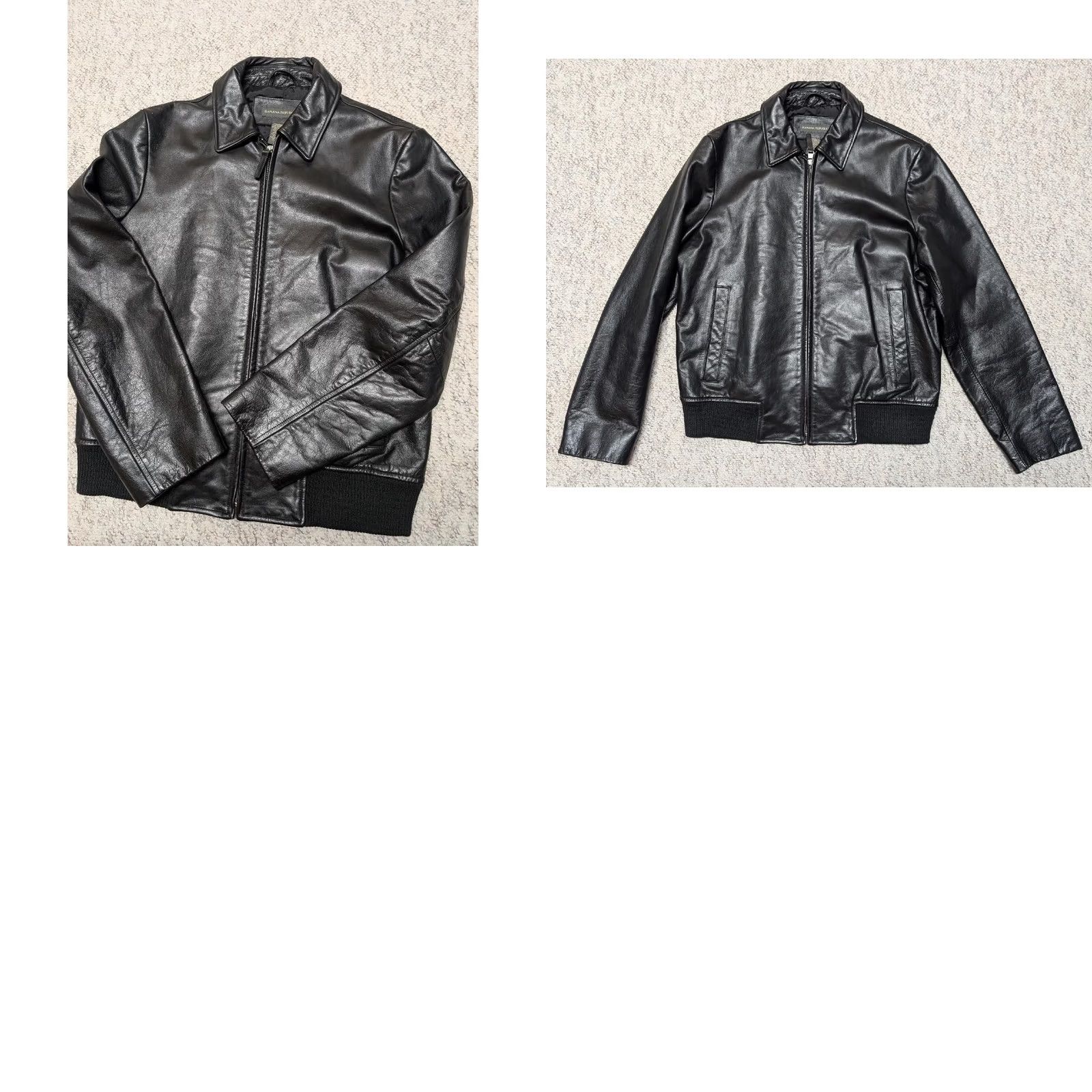 Banana Republic VINTAGE BANANA REPUBLIC black leather BOMBER jacket M goatskin cowhide 1990s Y2K Mens Size US M / EU 48-50 / 2 - 8 Thumbnail