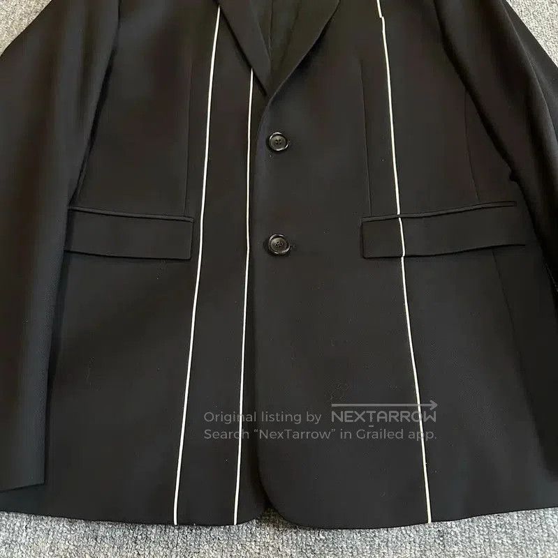 Dior Dior Men's Black Wool Embroidered Long Coat . Size US M / EU 48-50 / 2 - 2 Thumbnail