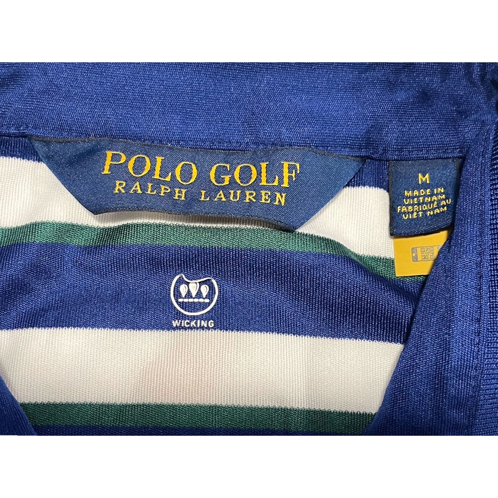Ralph Lauren Ralph Lauren Polo Golf Mens M Navy / White Striped Short Sleeve 100% Polyester Polo Shirt PGA Ocean Course 2021 Size US M / EU 48-50 / 2 - 4 Thumbnail