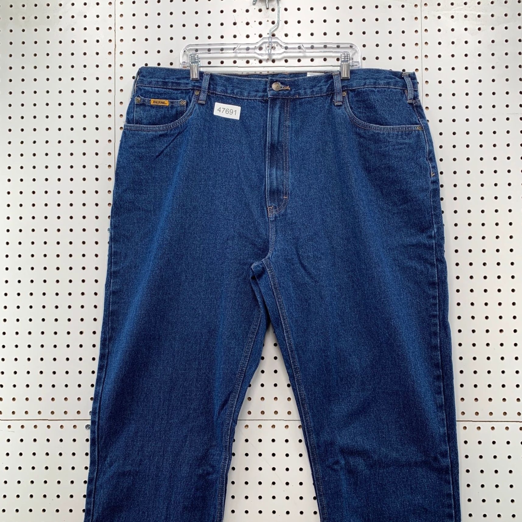 Vintage Berne Denim Jeans Mens 44x30 Blue Straight Fit Workwear P422 Jeans Size US 44 / EU 60 - 4 Thumbnail
