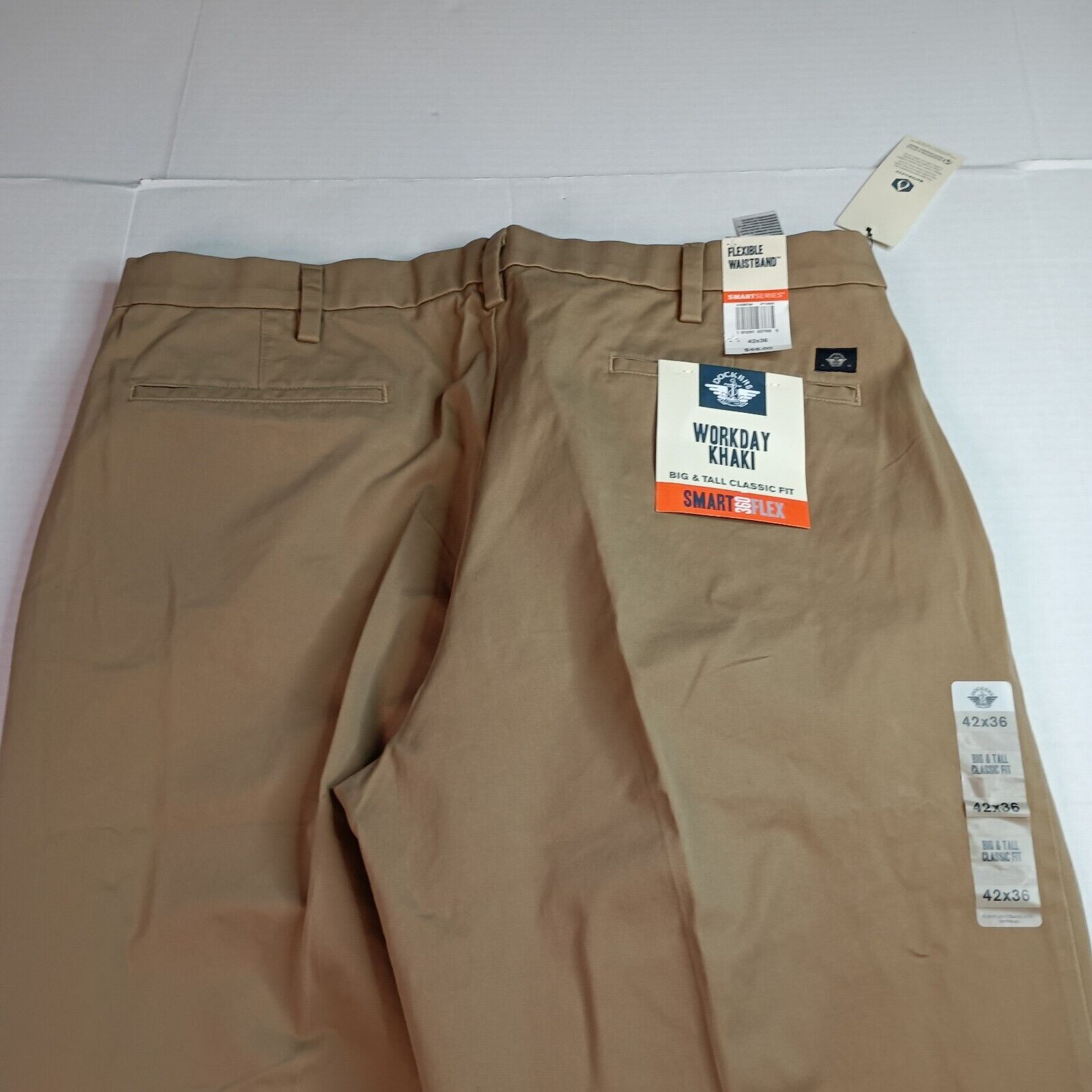 Dockers Dockers Workday Khakis Men's 42x36 Beige Athletic Fit Size US 42 / EU 58 - 9 Thumbnail