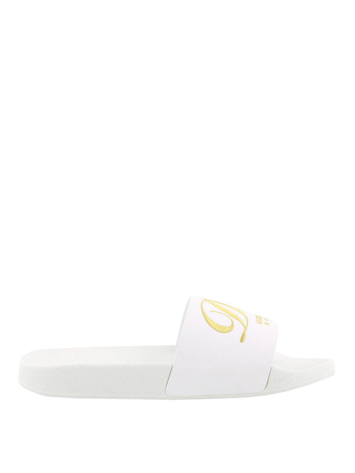Dolce & Gabbana o1y0125 Embroidered Slippers in White Size US 6 / EU 39 - 1 Thumbnail