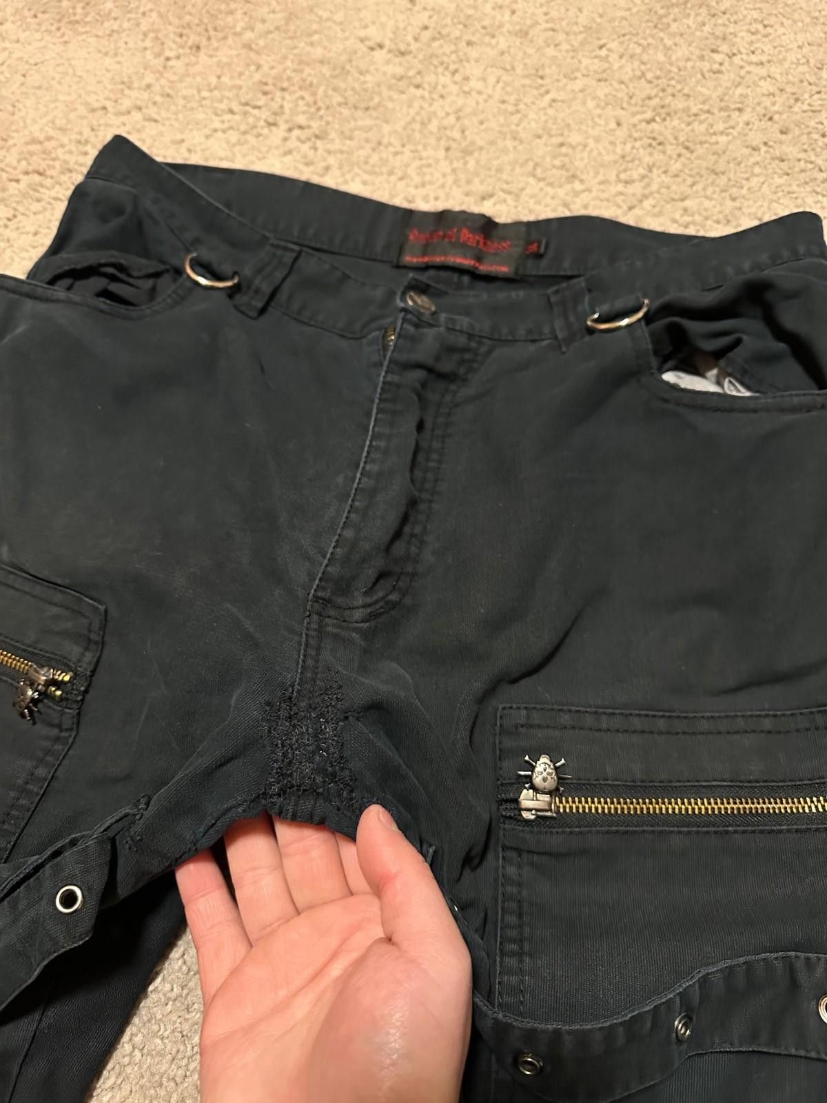 Other Vintage Queen Of Darkness Punk Bondage Cargo Pants Sz 34 Size US 34 / EU 50 - 4 Thumbnail