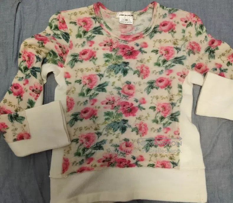 Comme des Garcons Comme Des Garcons Rose flower wool sweater Size XS / US 0-2 / IT 36-38 - 2 Thumbnail