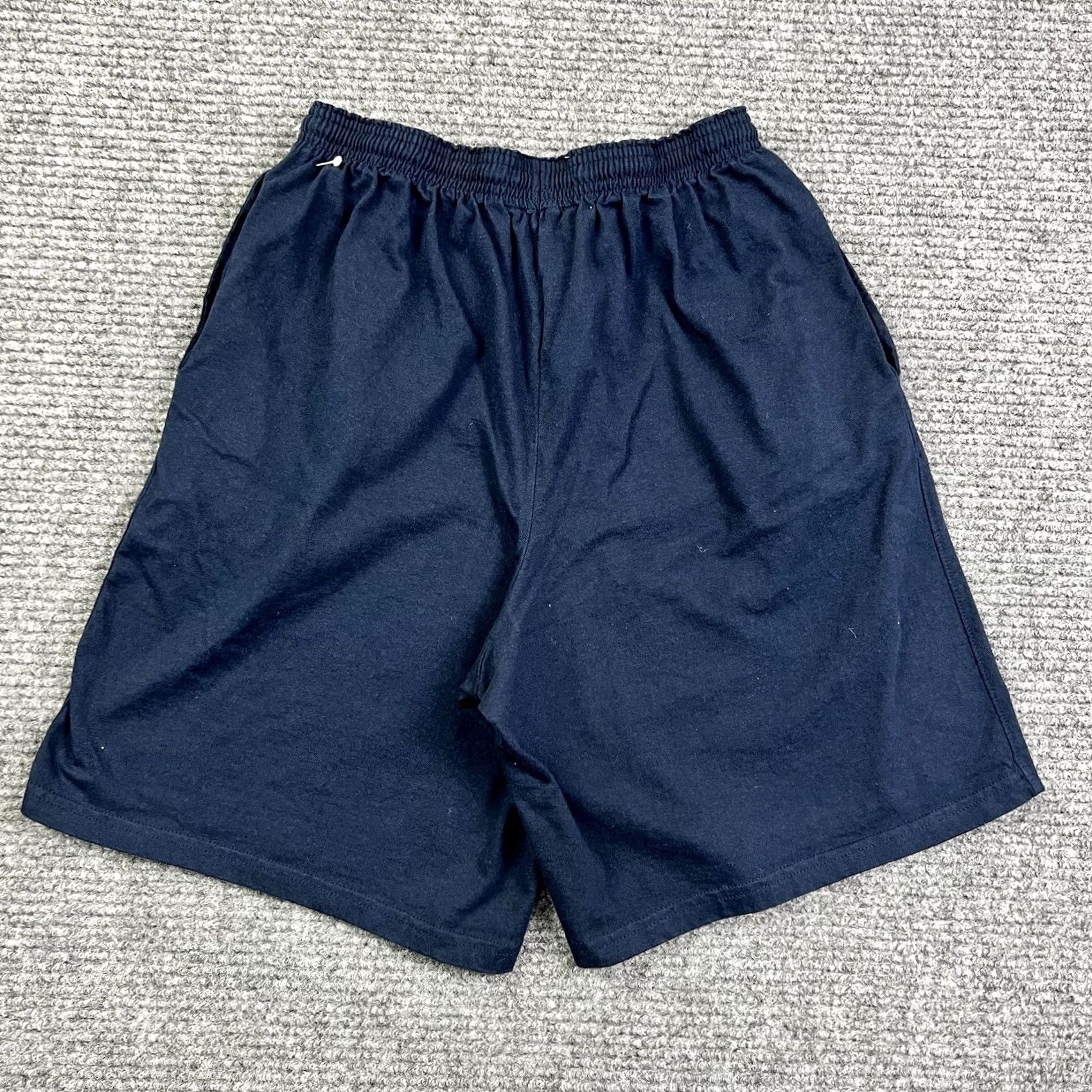 Champion VINTAGE? No — Champion “C” Logo Patch Navy Blue Shorts Mens Medium Stretch Fit Pockets Cotton Size US 31 - 3 Thumbnail