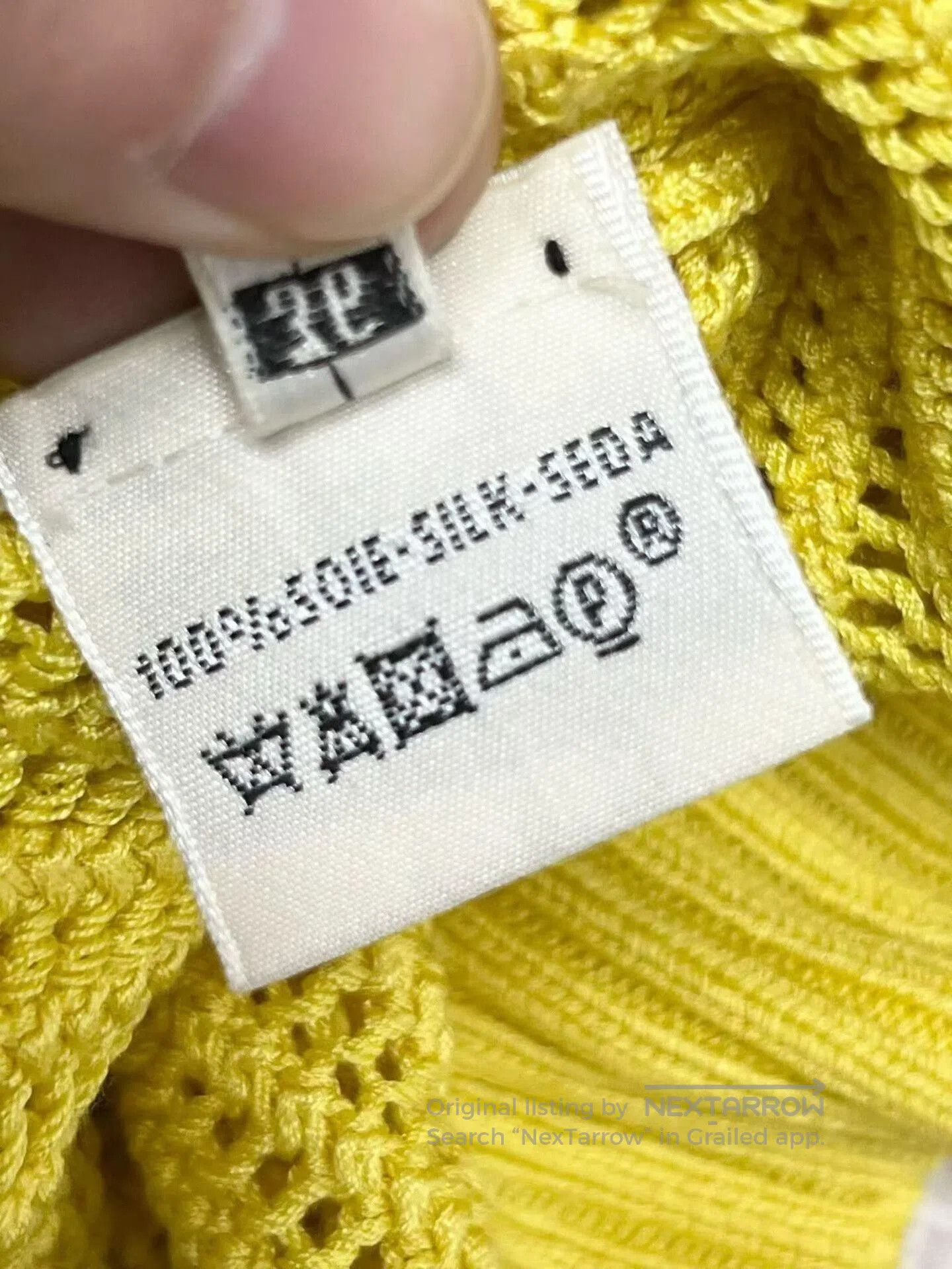 Hermes Hermes Knitted Cardigan in Yellow. Size XS / US 0-2 / IT 36-38 - 4 Thumbnail
