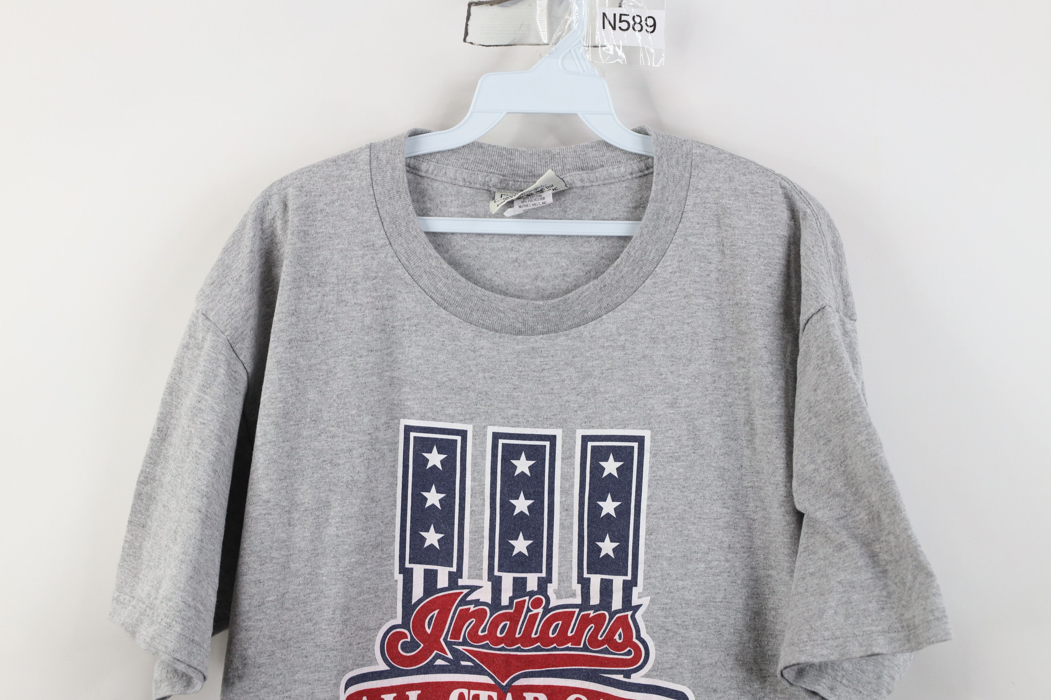 Vintage Vintage 90s Star Game Cleveland Indians Baseball T-Shirt Size US L / EU 52-54 / 3 - 2 Thumbnail