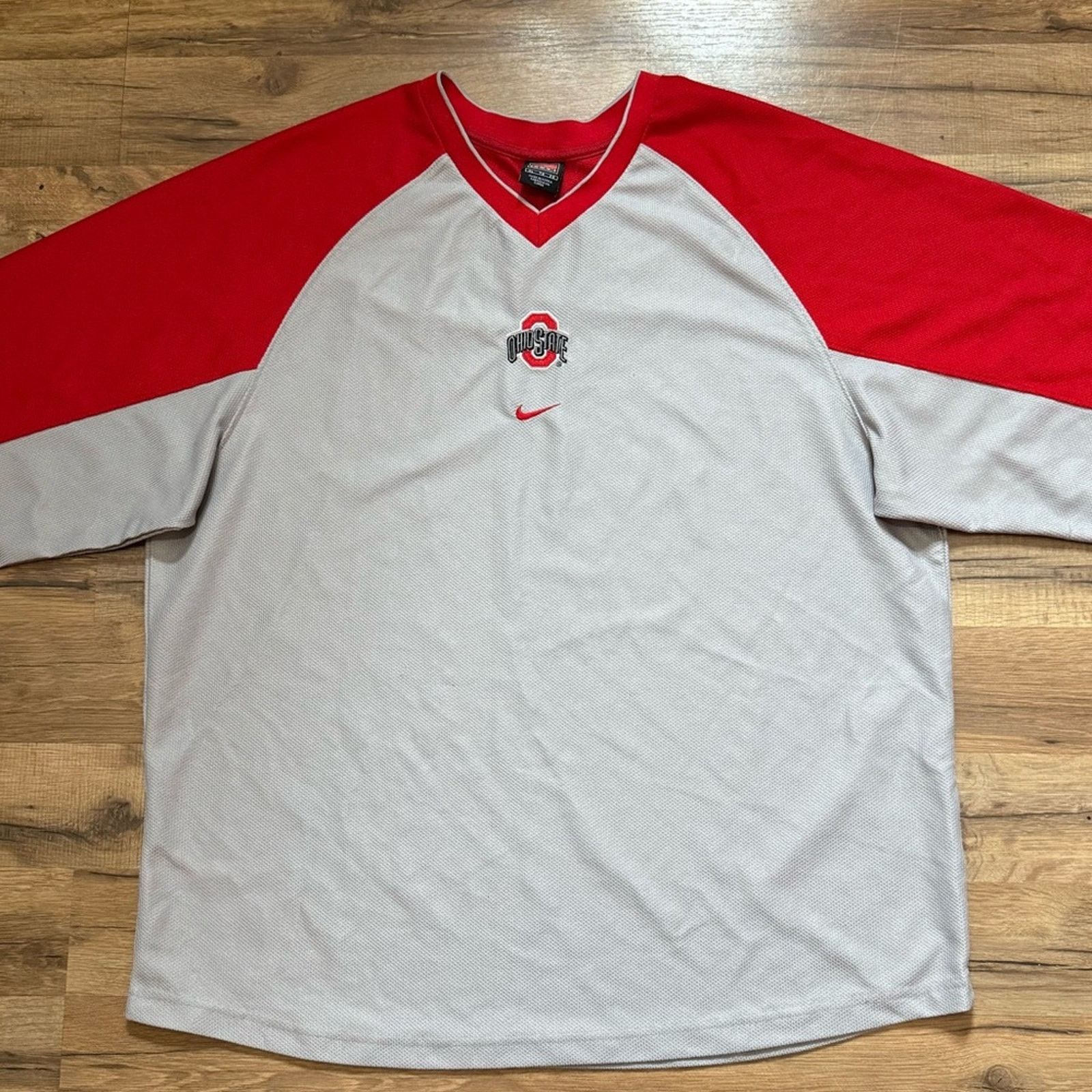 Nike 90s Nike Team Ohio State Center Swoosh Long Sleeve Size US XL / EU 56 / 4 - 2 Thumbnail