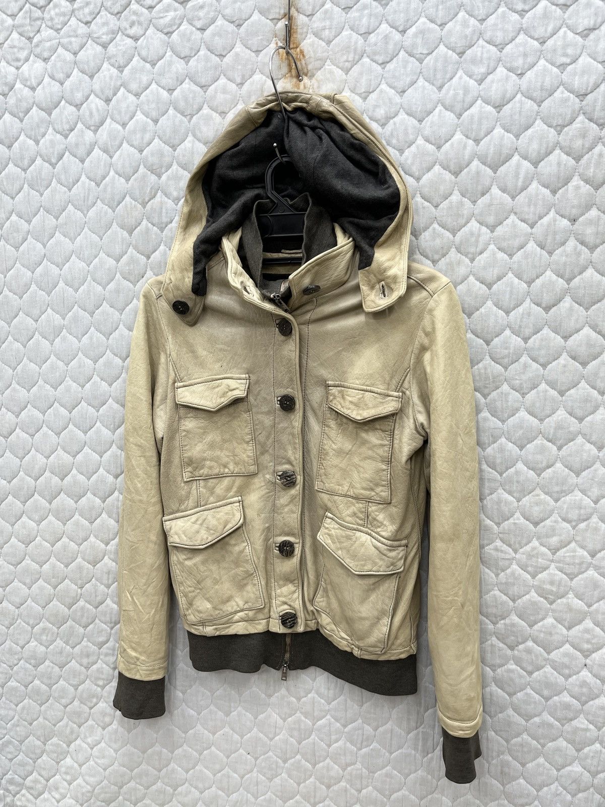 Giorgio Brato 🔥🔥🔥STEALS GIORGIO BRATO LEATHER JACKET DETACHABLE HOODIE Size XS / US 0-2 / IT 36-38 - 5 Thumbnail