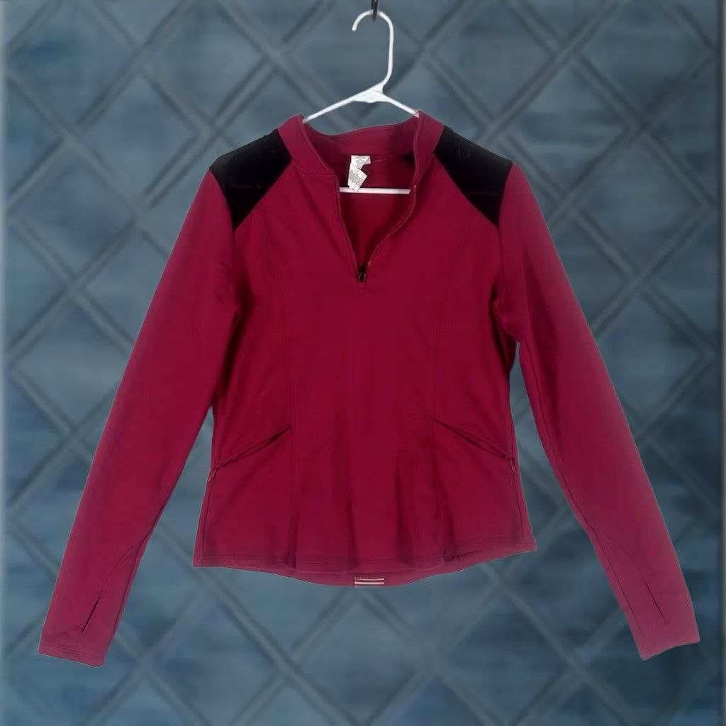 Fabletics Fabletics Jacket Womens M Hot Pink Knit 1/4 Zip Athletic Activewear Top, Short Sleeve? Size M / US 6-8 / IT 42-44 - 1 Thumbnail