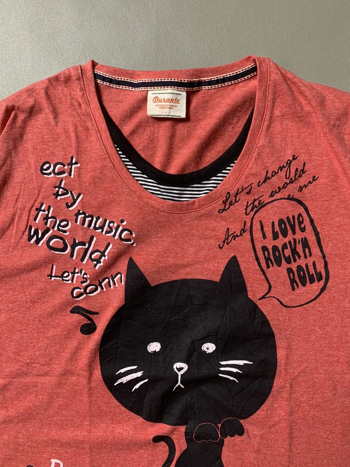 Hysteric Glamour × If Six Was Nine × Japanese Brand Durante Rock n Roll Cat Poem Tshirt Size US L / EU 52-54 / 3 - 3 Thumbnail