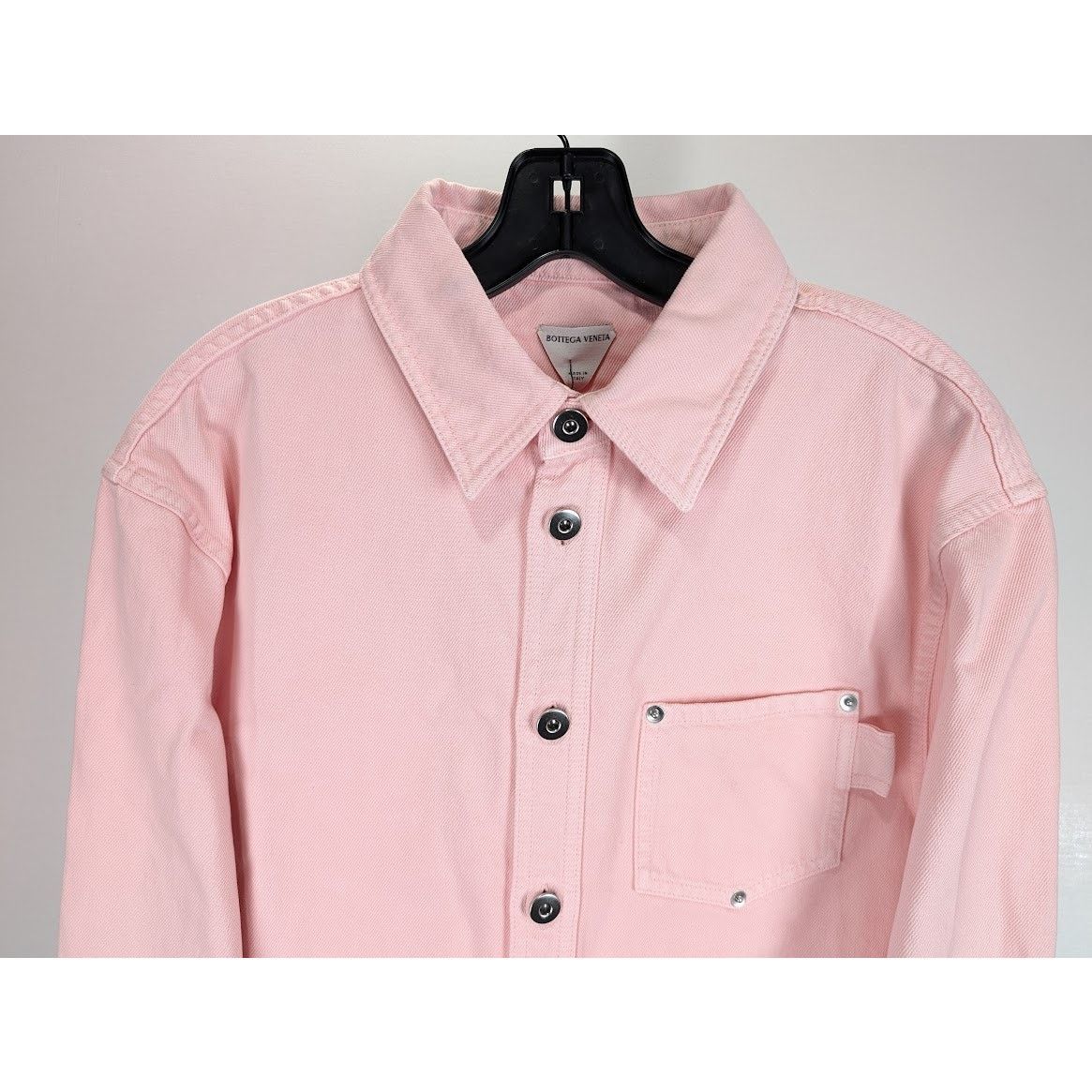 Bottega Veneta o1rshd1 Washed Colorured Denim Shirt in Camelia Size US M / EU 48-50 / 2 - 4 Thumbnail