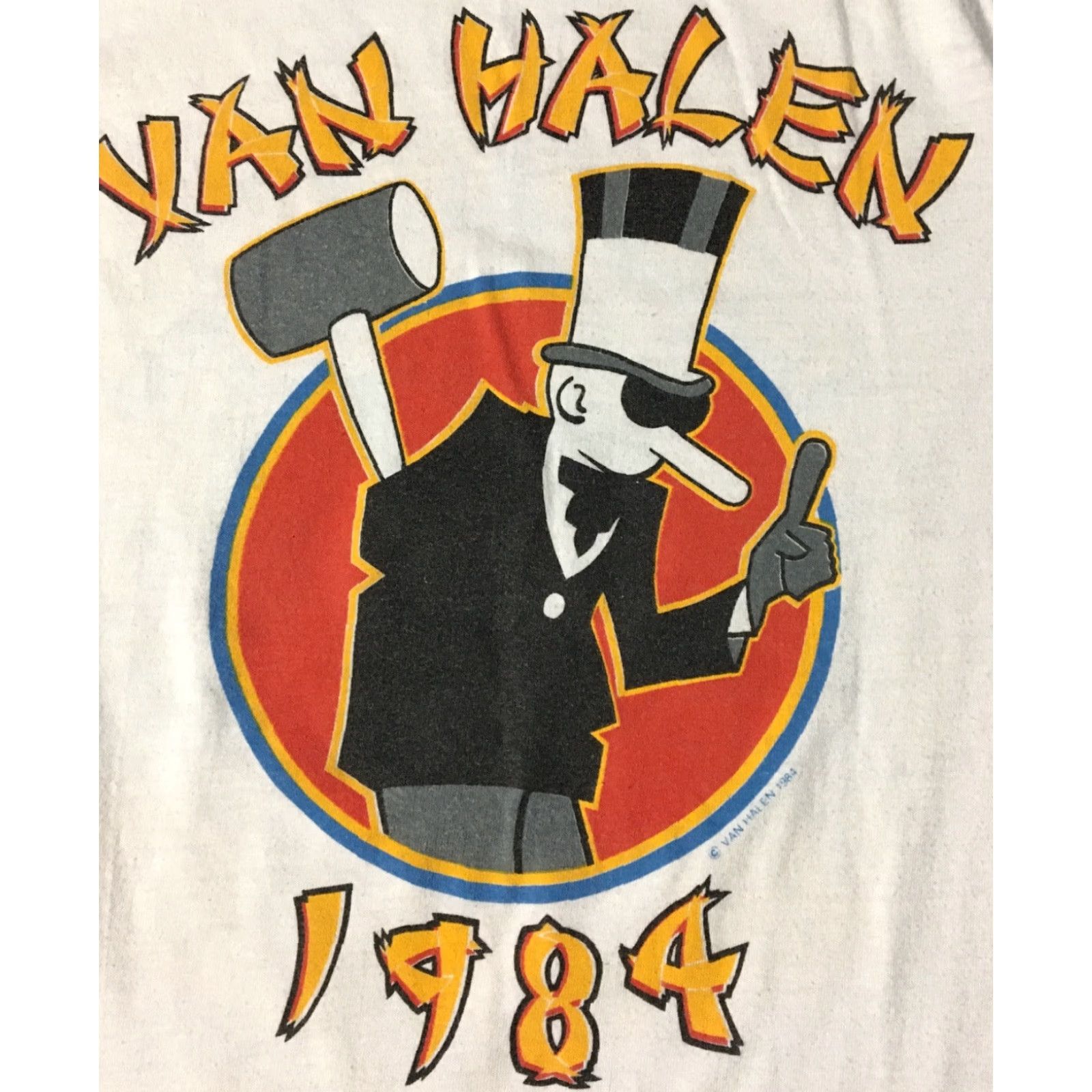 Vintage VINTAGE Van Halen World Tour Distress Shirt S M 1984 Rock Graphic Tee White 3/4 Sleeve Mens Size US S / EU 44-46 / 1 - 4 Thumbnail