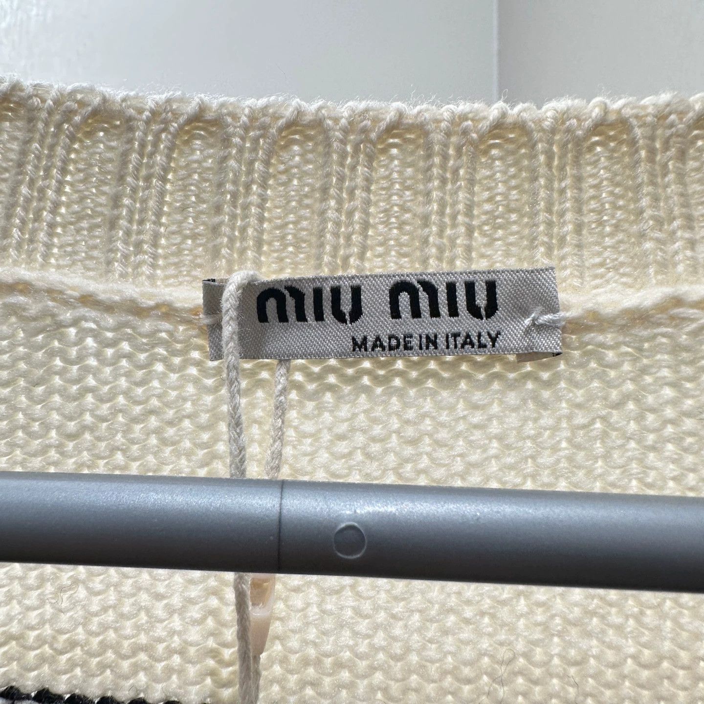Miu Miu MIU MIU mar12 B&W Stripe Cat Cardigan 36 Size XS / US 0-2 / IT 36-38 - 3 Thumbnail